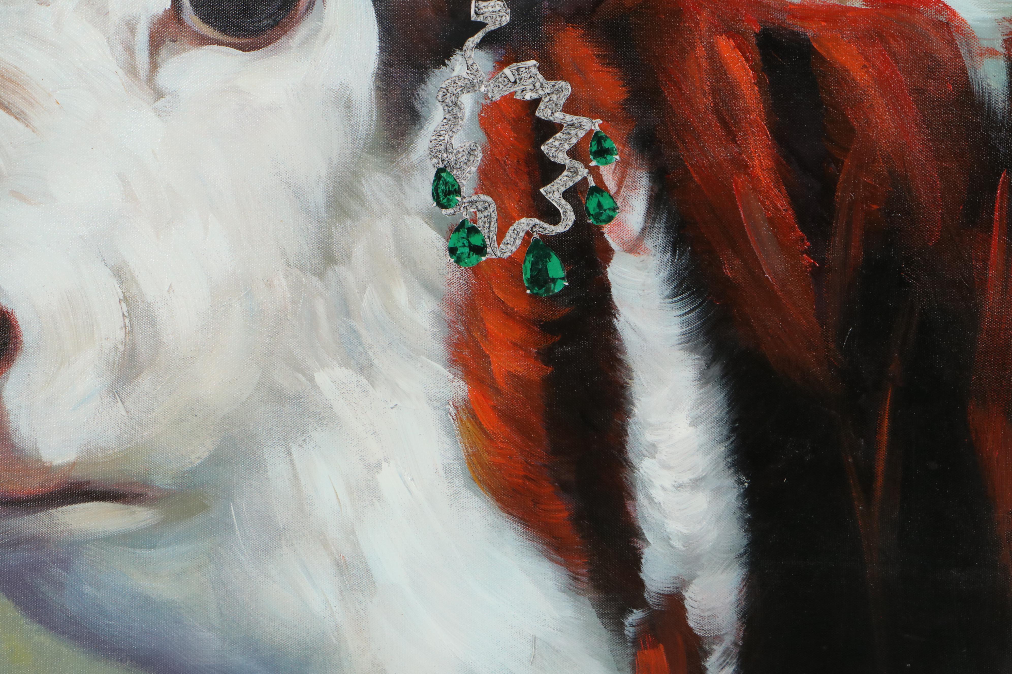 Rebecca Manns Mixed Media "Fancy," 2021