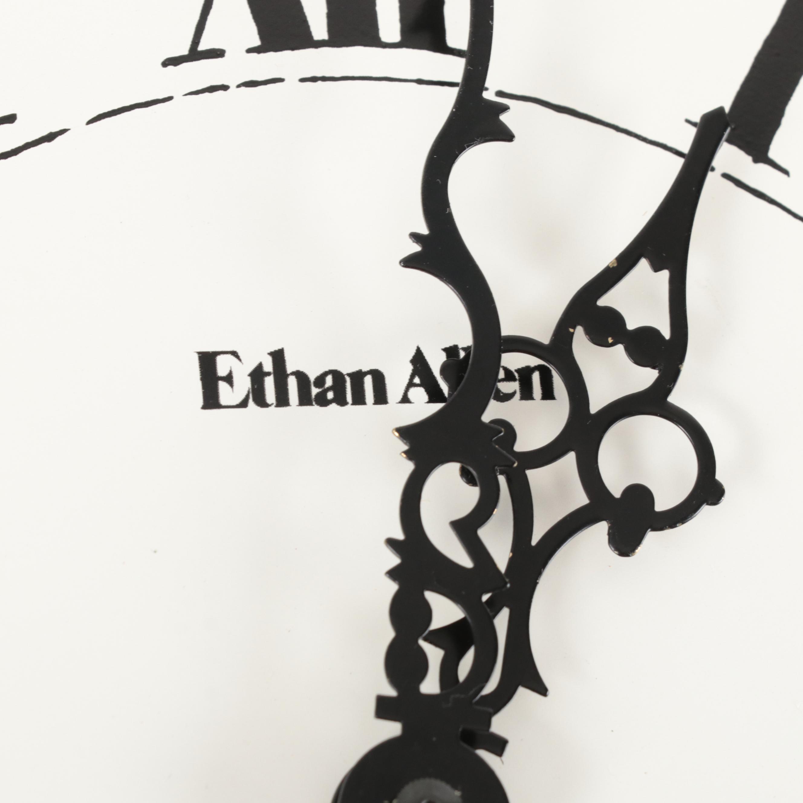 Ethan Allen and Franz Hermle Cherry Figure Eight Wall Clock, Late 20th Century