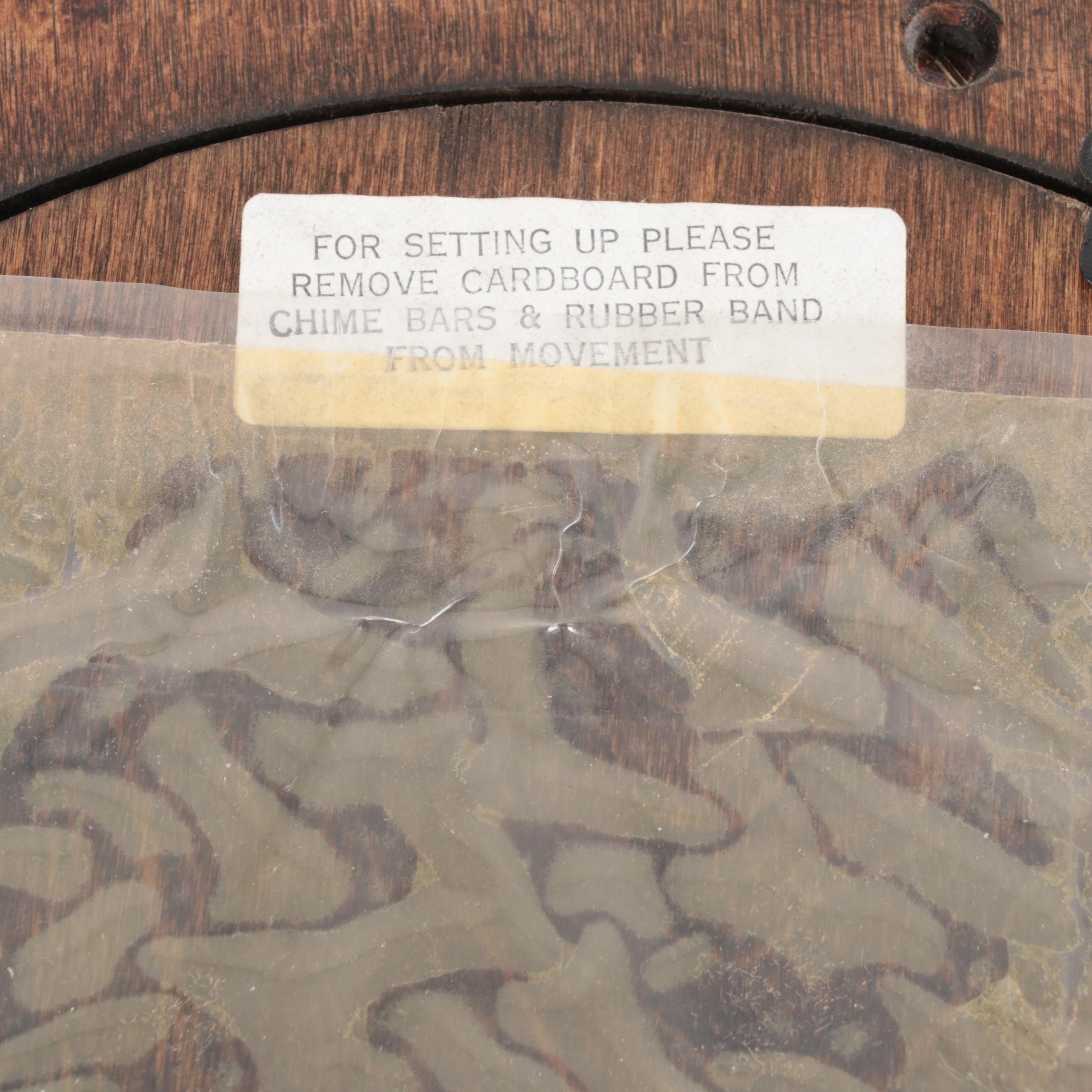 Ethan Allen and Franz Hermle Cherry Figure Eight Wall Clock, Late 20th Century