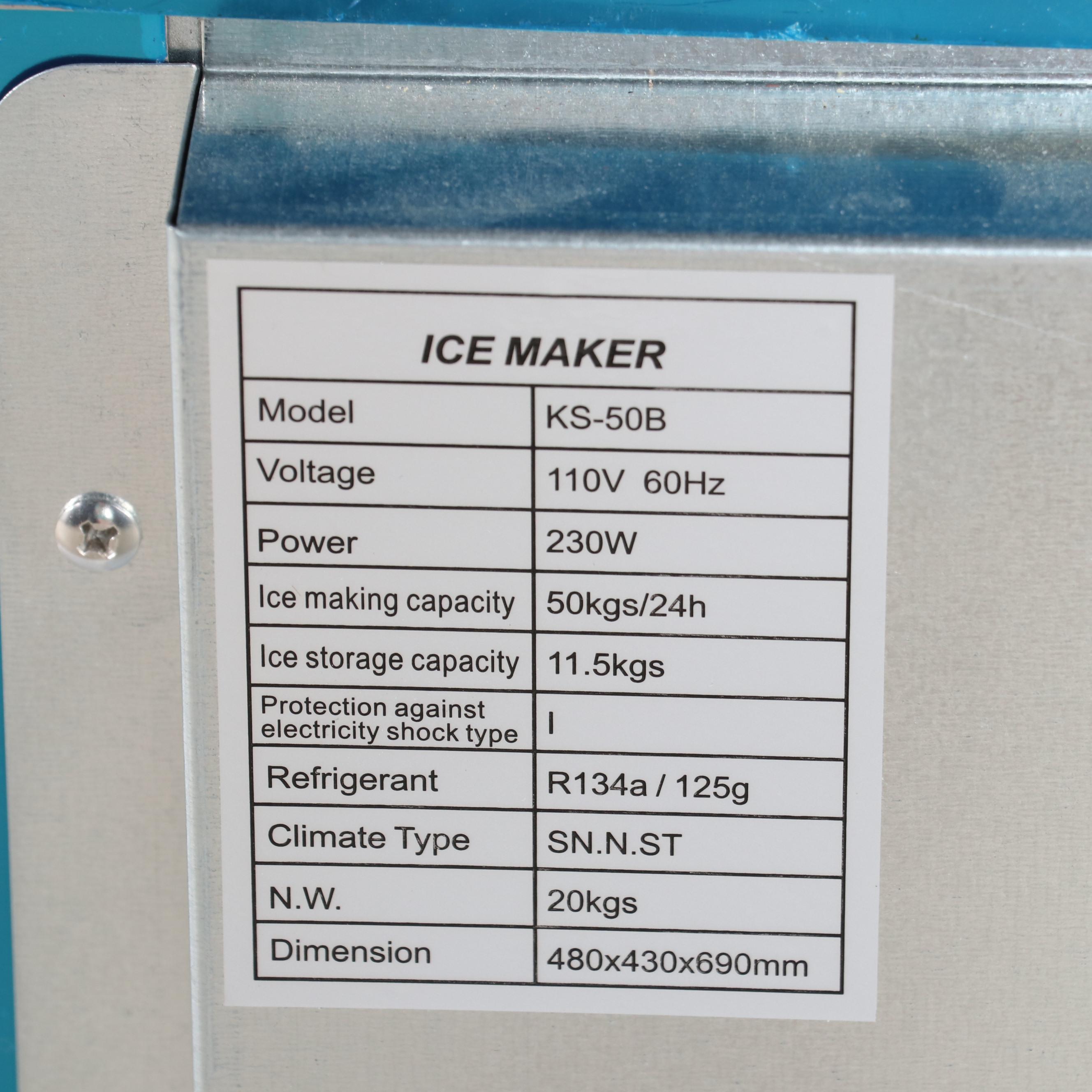 Model KS-50B Small Blue Ice Maker
