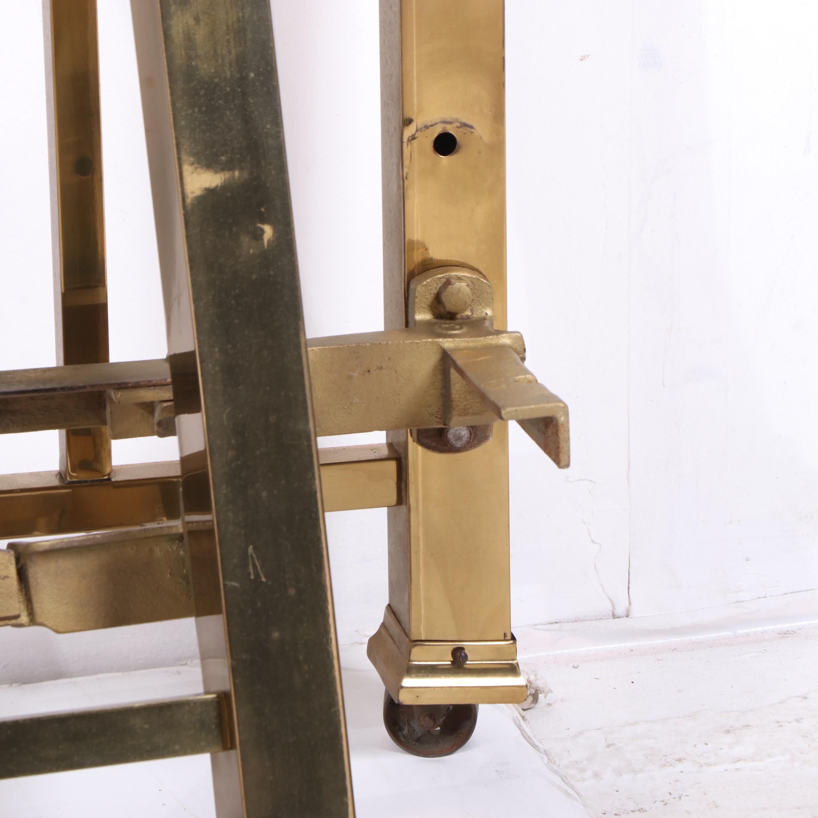 Pair of Nunner & Ashton Twin Brass Bed Frames, Early to Mid 20th C.