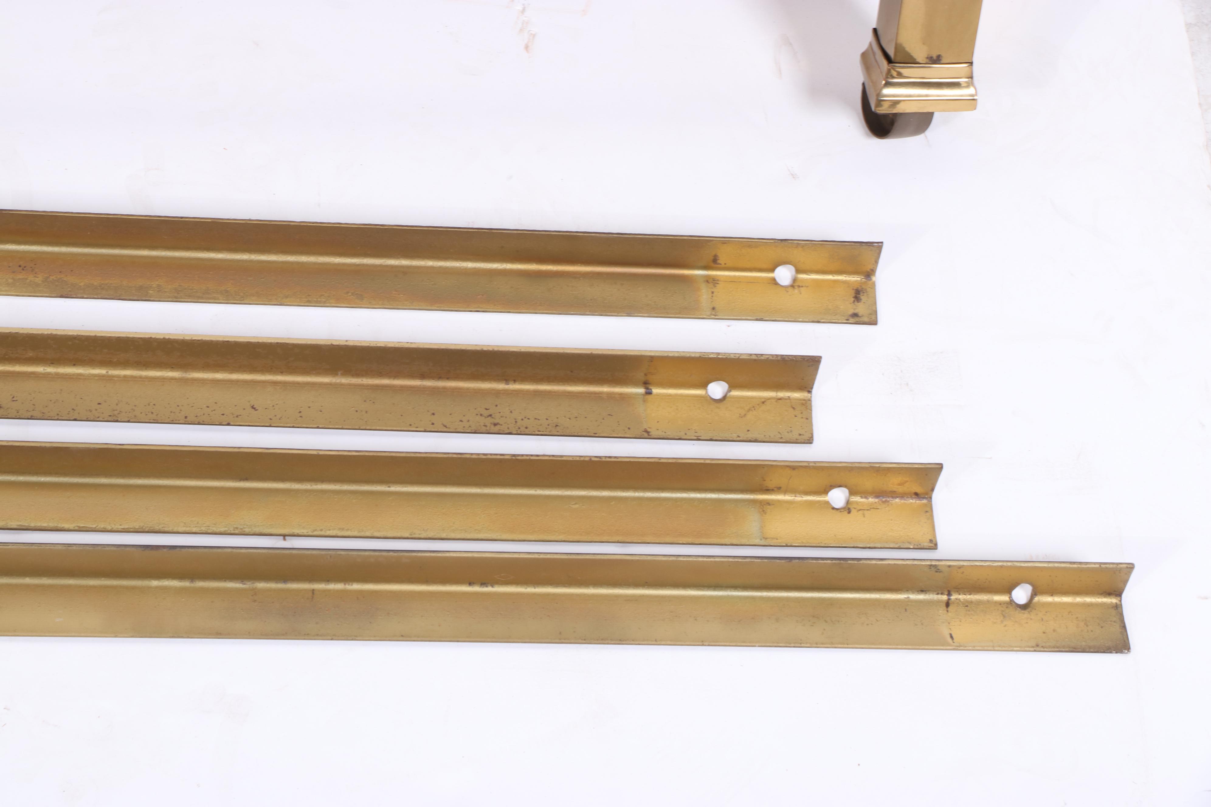 Pair of Nunner & Ashton Twin Brass Bed Frames, Early to Mid 20th C.