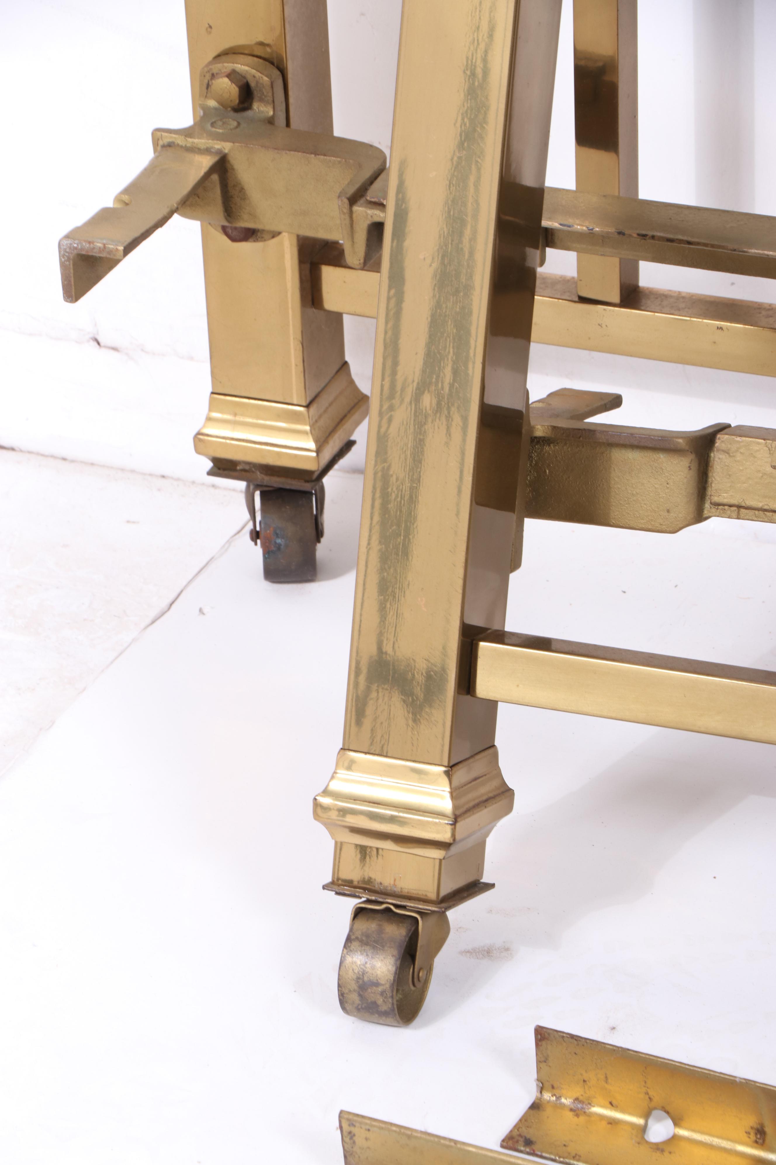 Pair of Nunner & Ashton Twin Brass Bed Frames, Early to Mid 20th C.