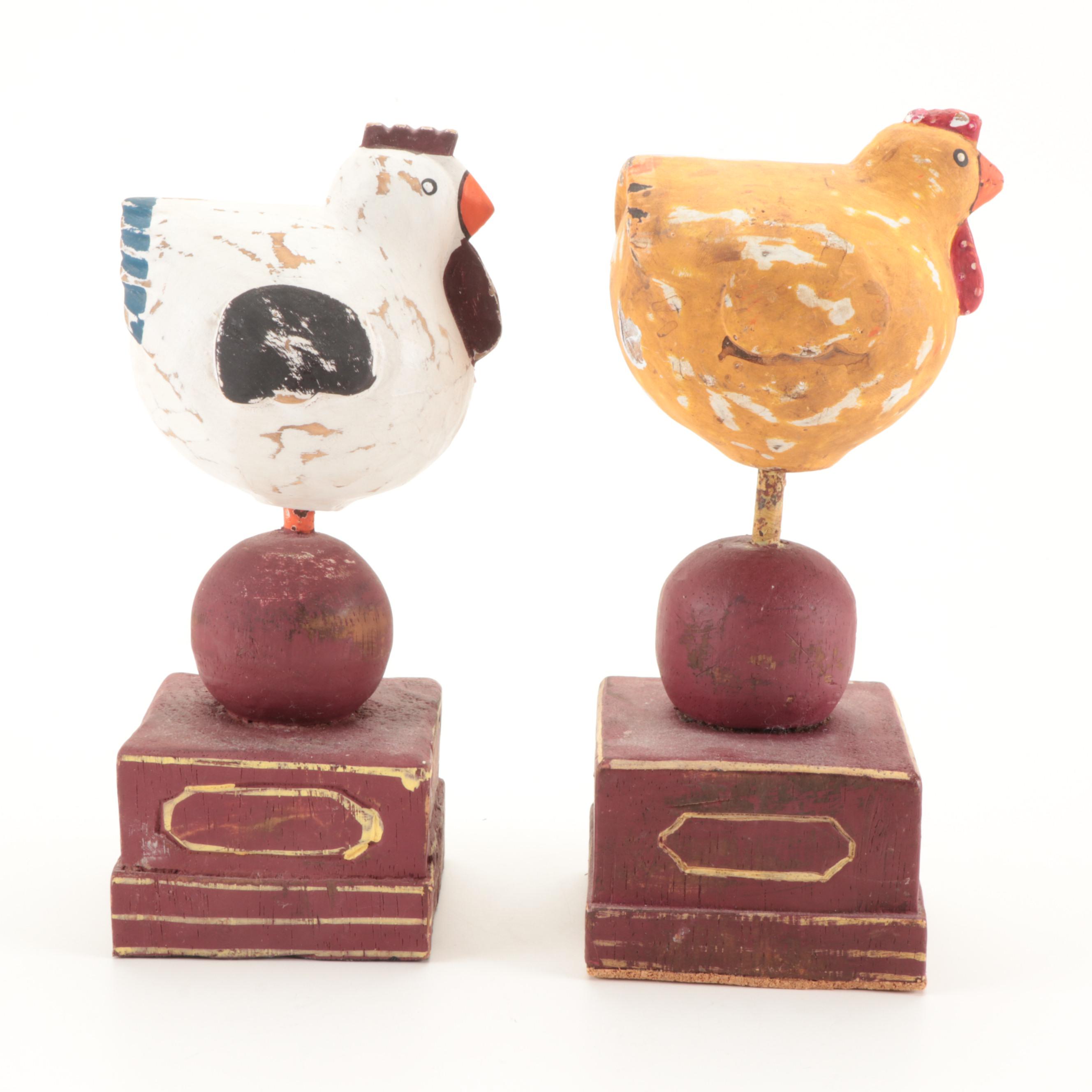 Carved Indonesian Bird Figurines