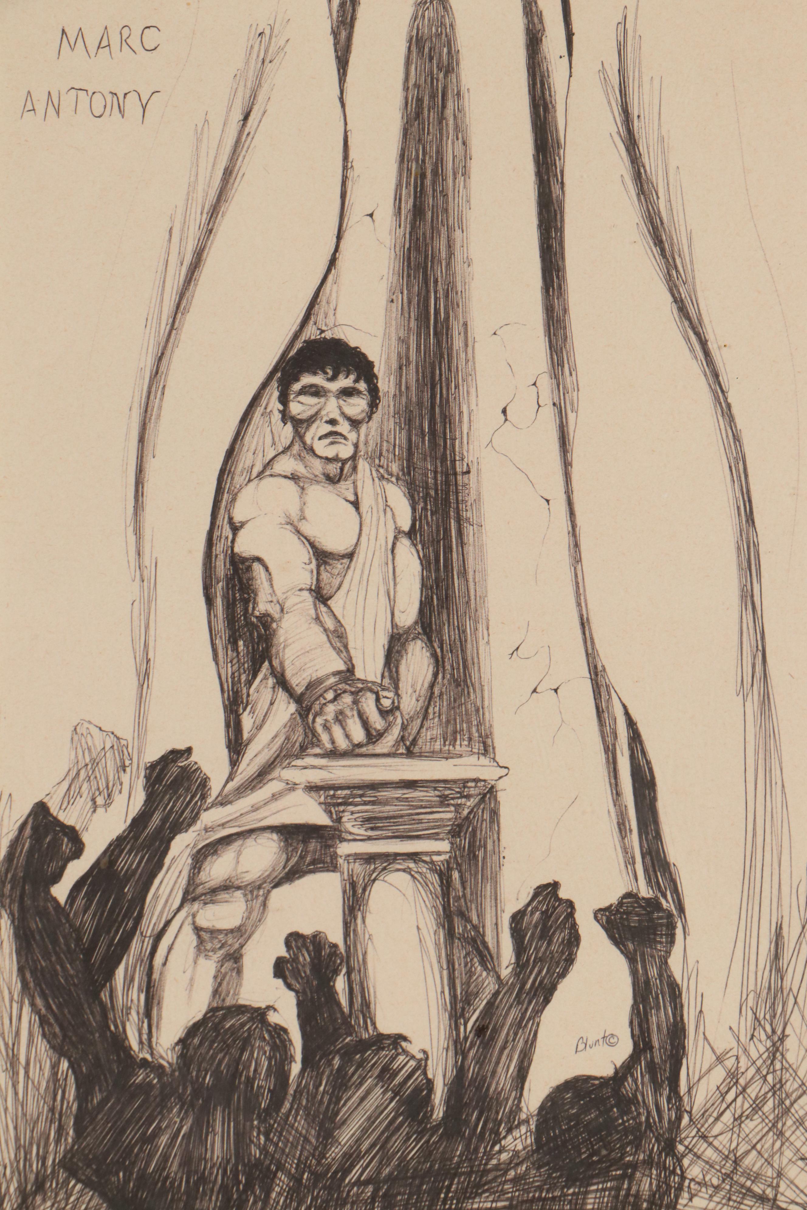 Ink Drawing "Marc Antony"