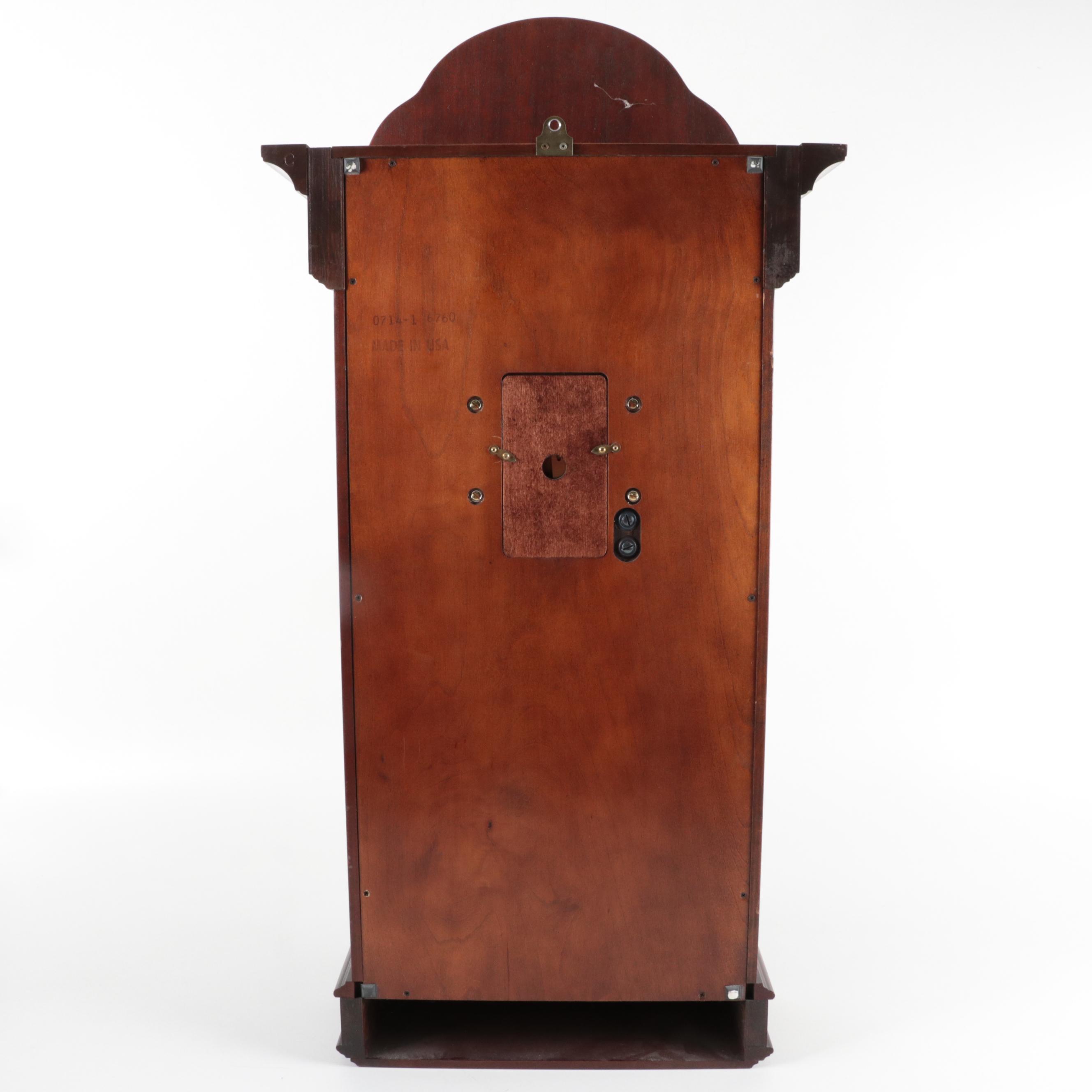 Sligh and Kieninger Mahogany Cased Calendar Wall Clock