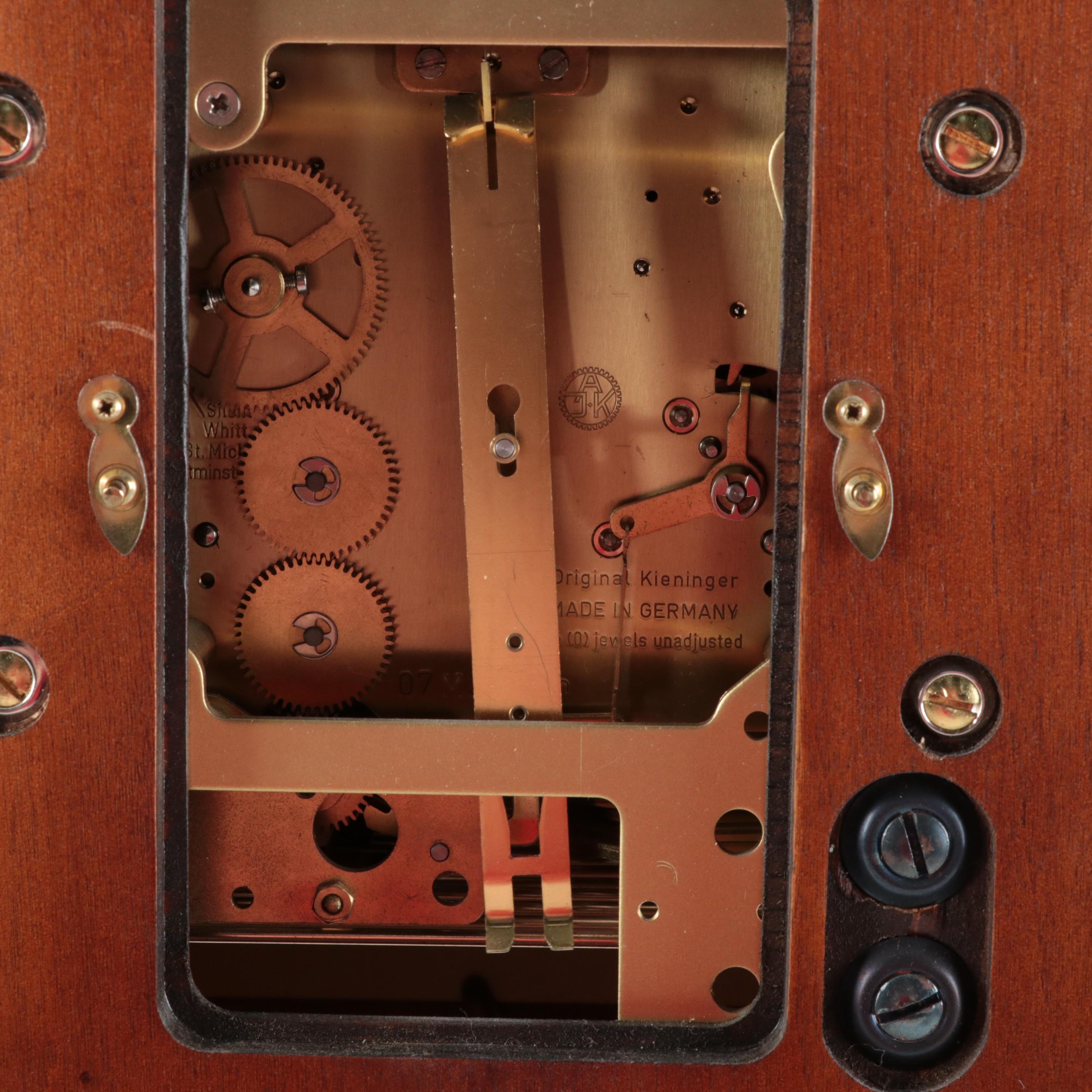 Sligh and Kieninger Mahogany Cased Calendar Wall Clock