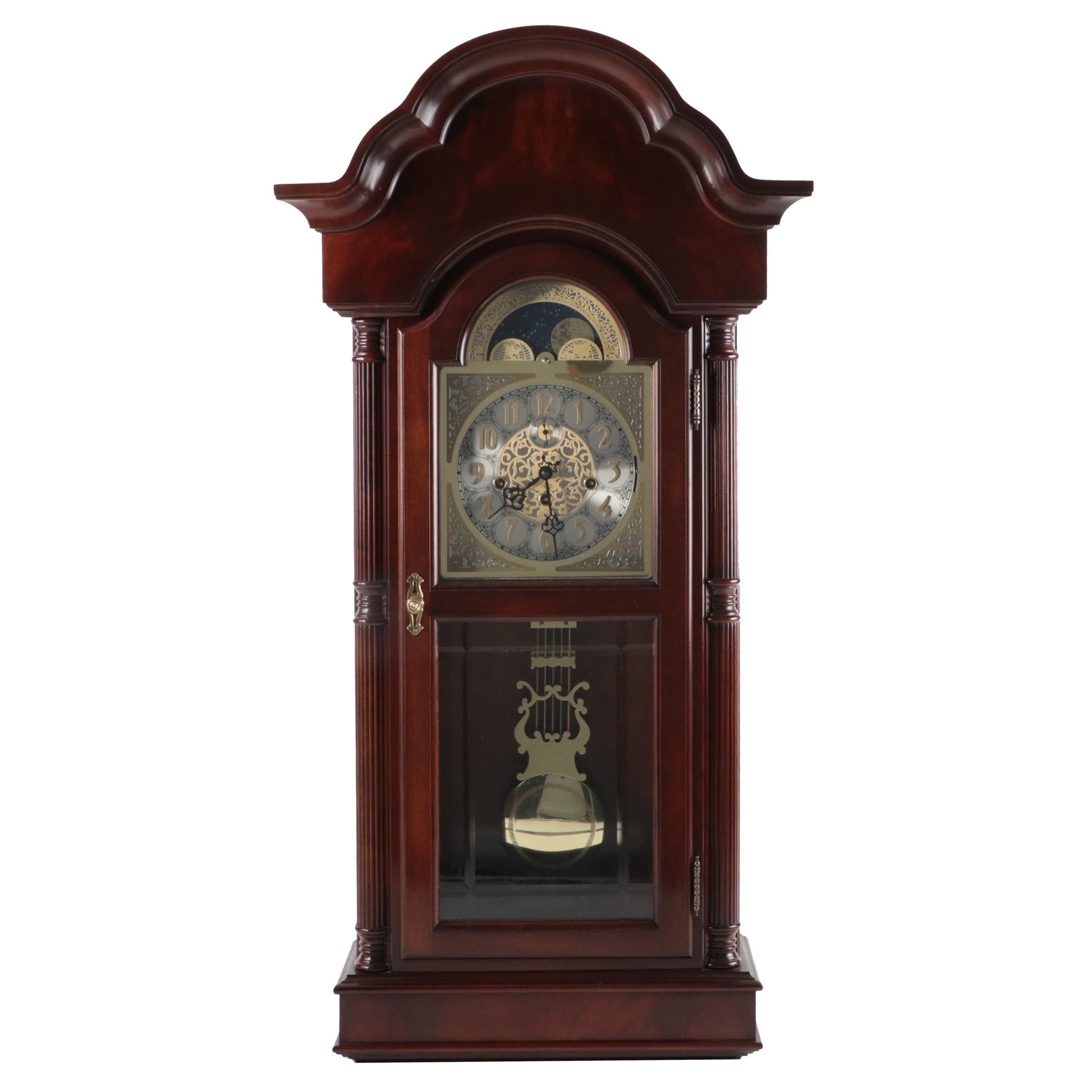 Sligh and Kieninger Mahogany Cased Calendar Wall Clock