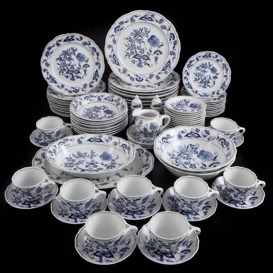 Blue Danube Porcelain Blue and White Dinnerware Collection