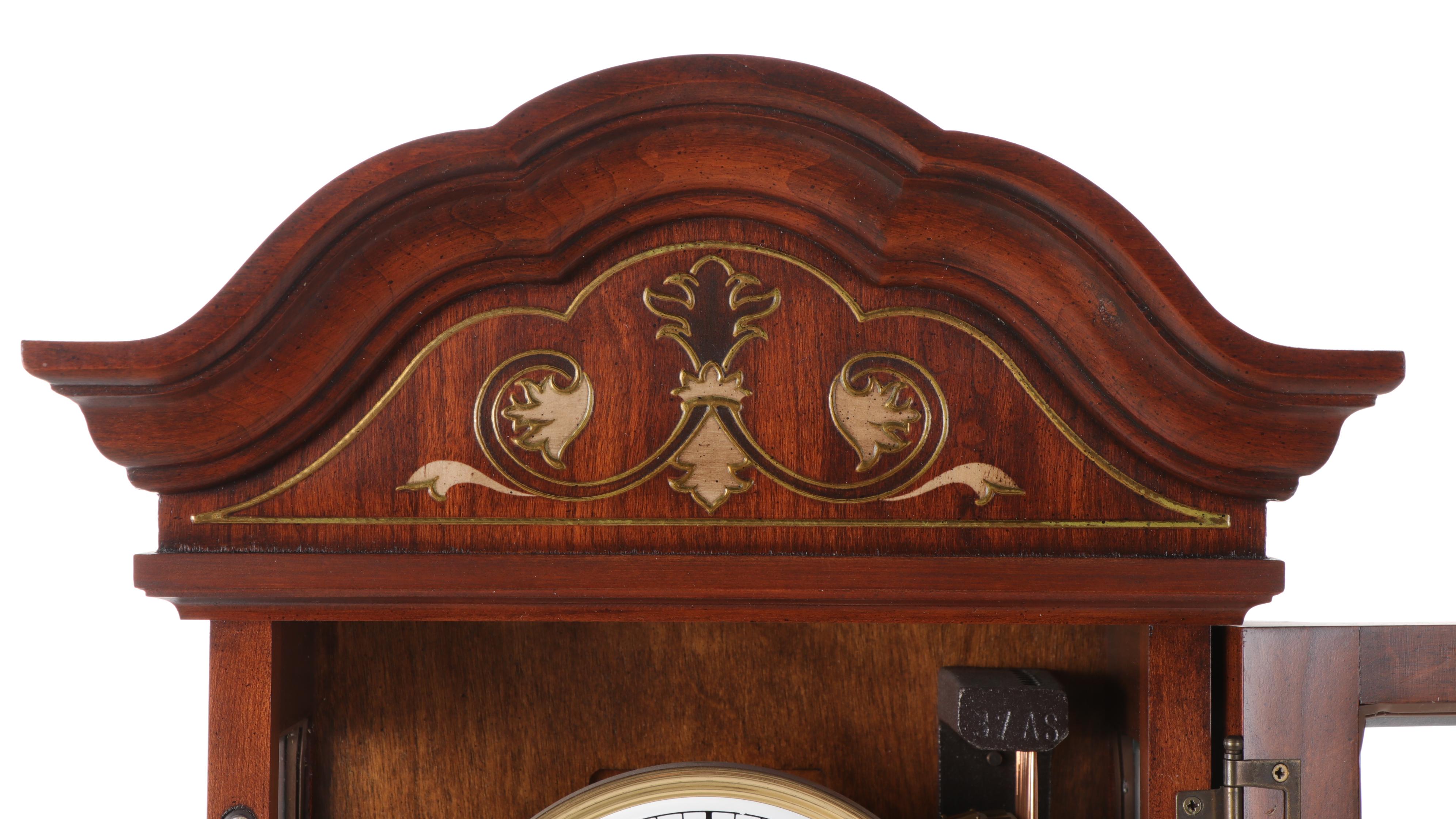 Trend by Sligh Triple-Chime Cherry Cased Wall Clock