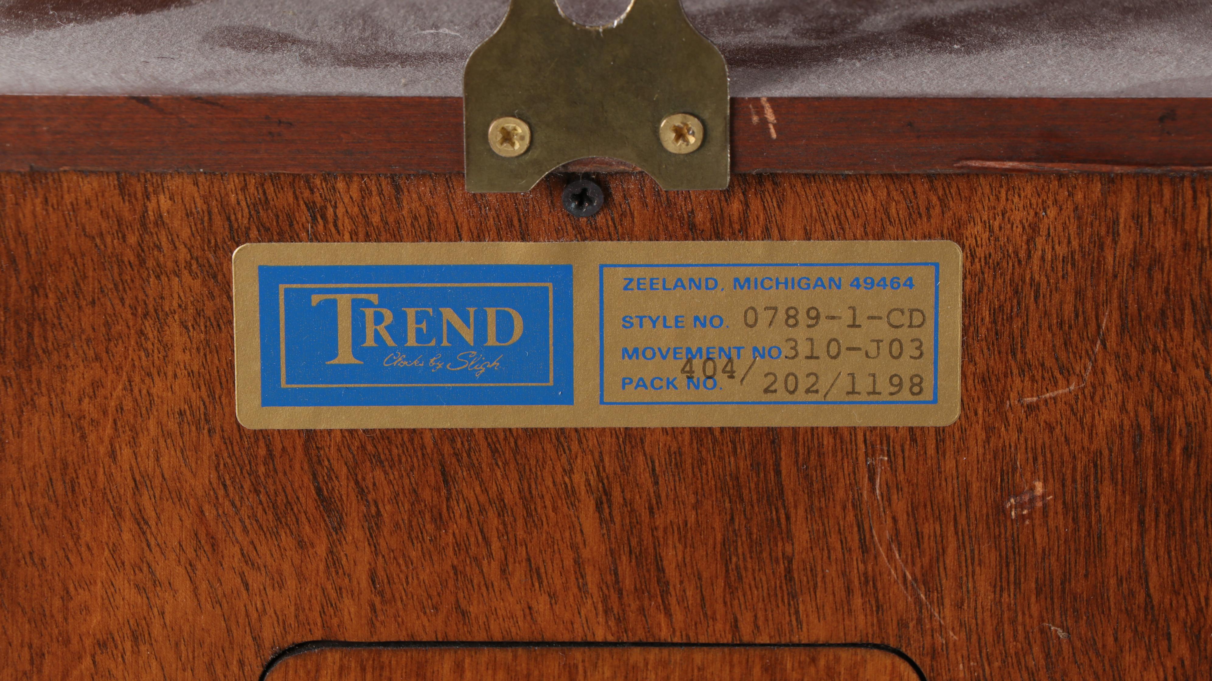 Trend by Sligh Triple-Chime Cherry Cased Wall Clock