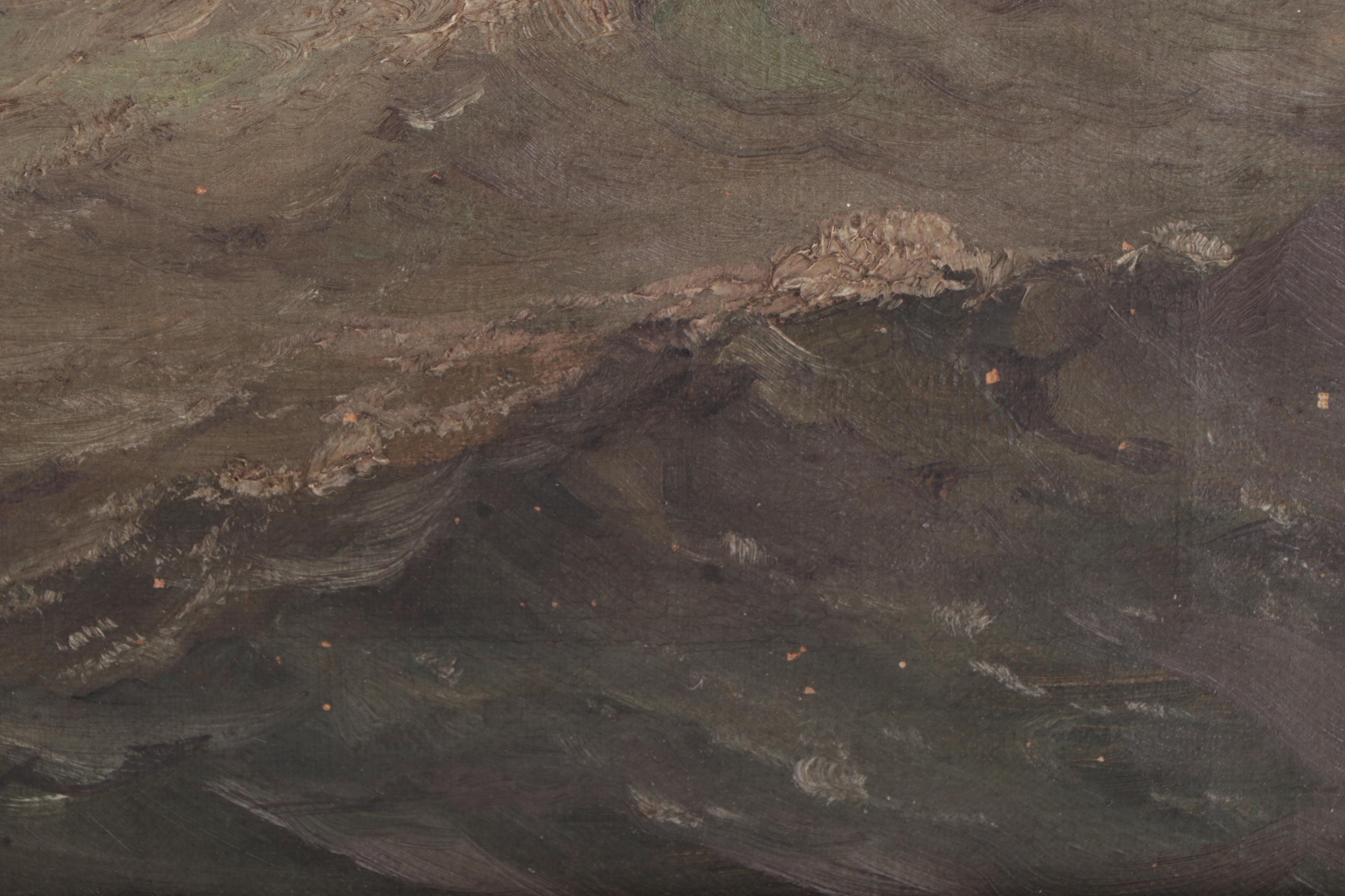 Marshall Johnson Jr. Nautical Oil Painting, Circa 1900