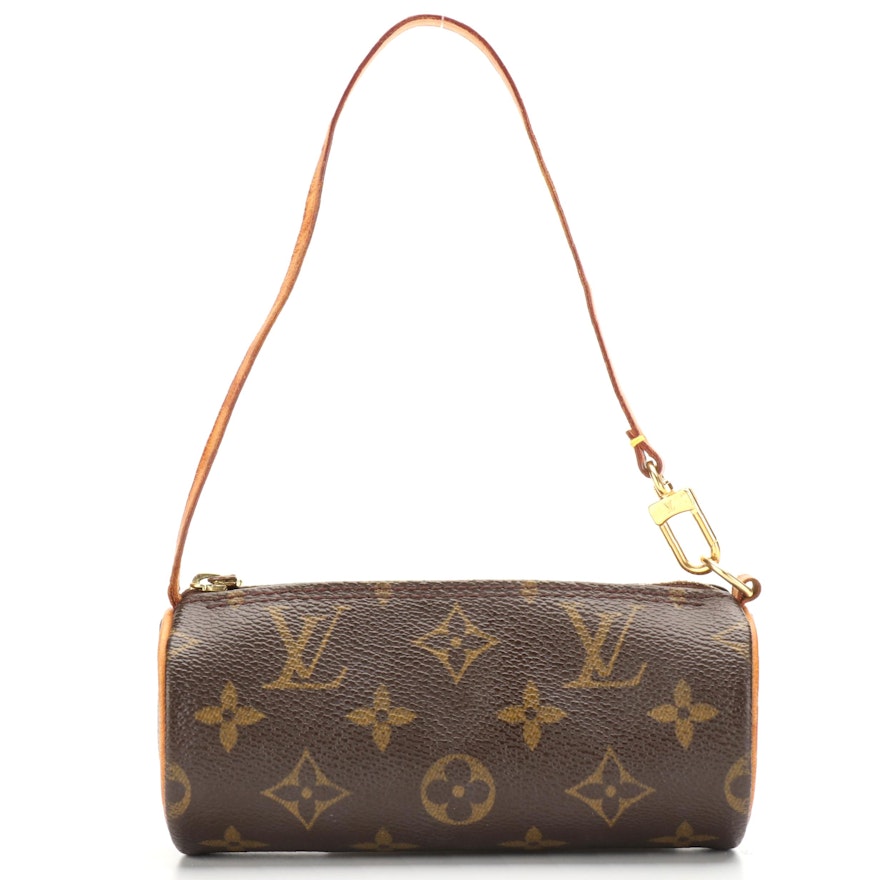 Louis Vuitton Papillon Zip Pochette in Monogram Canvas and Vachetta Leather