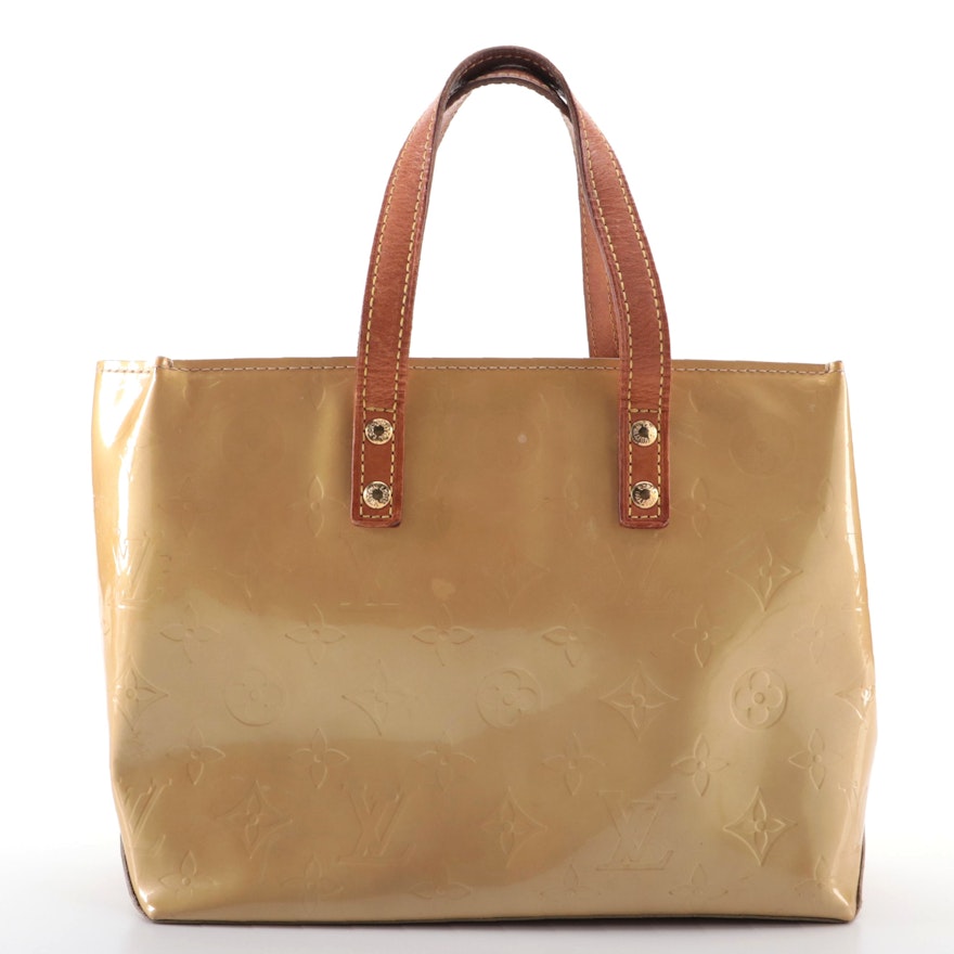 Louis Vuitton Reade PM Tote Bag in Monogram Vernis and Vachetta Leather