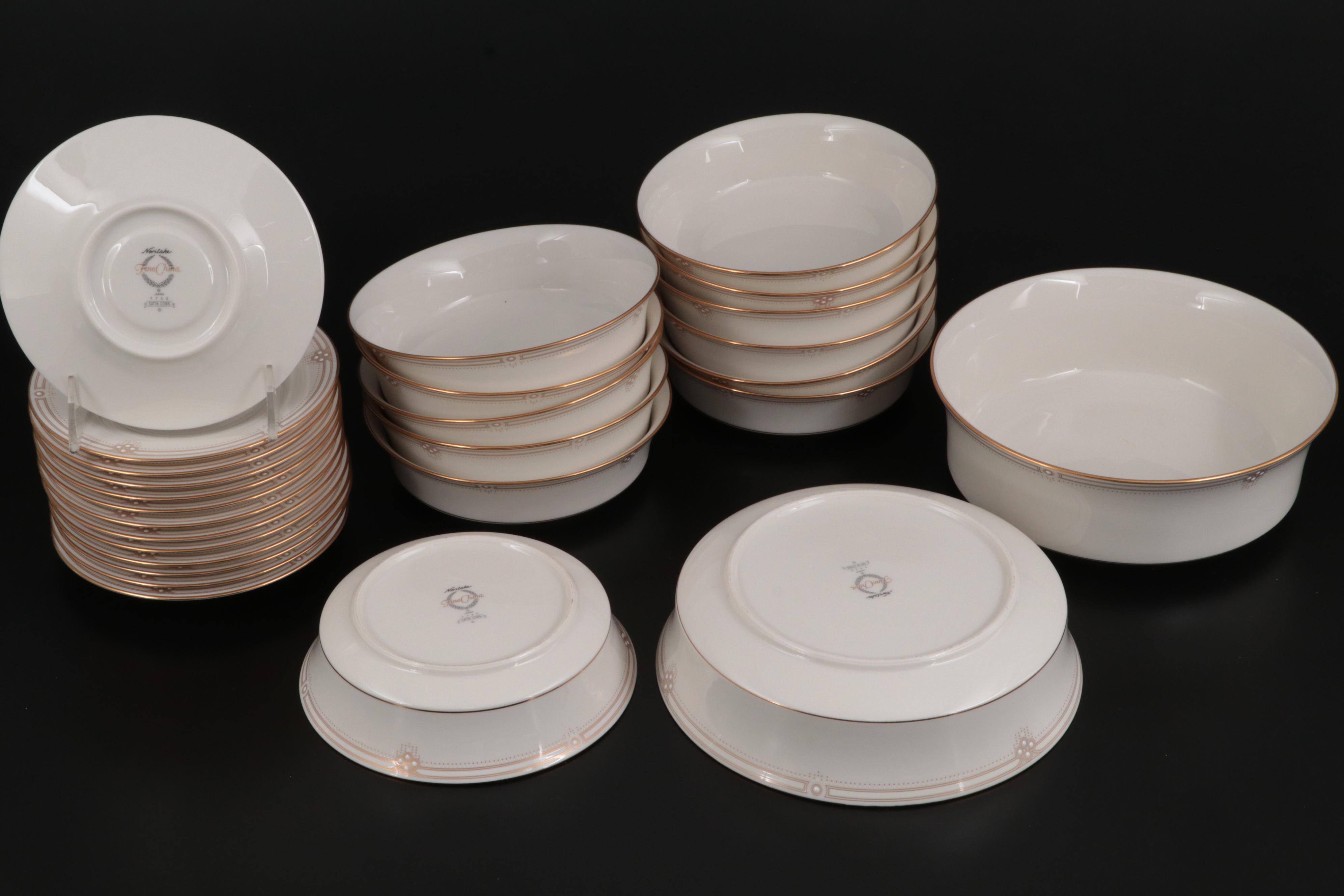 Noritake Fine China "Satin Gown" Dinnerware and Table Accessories