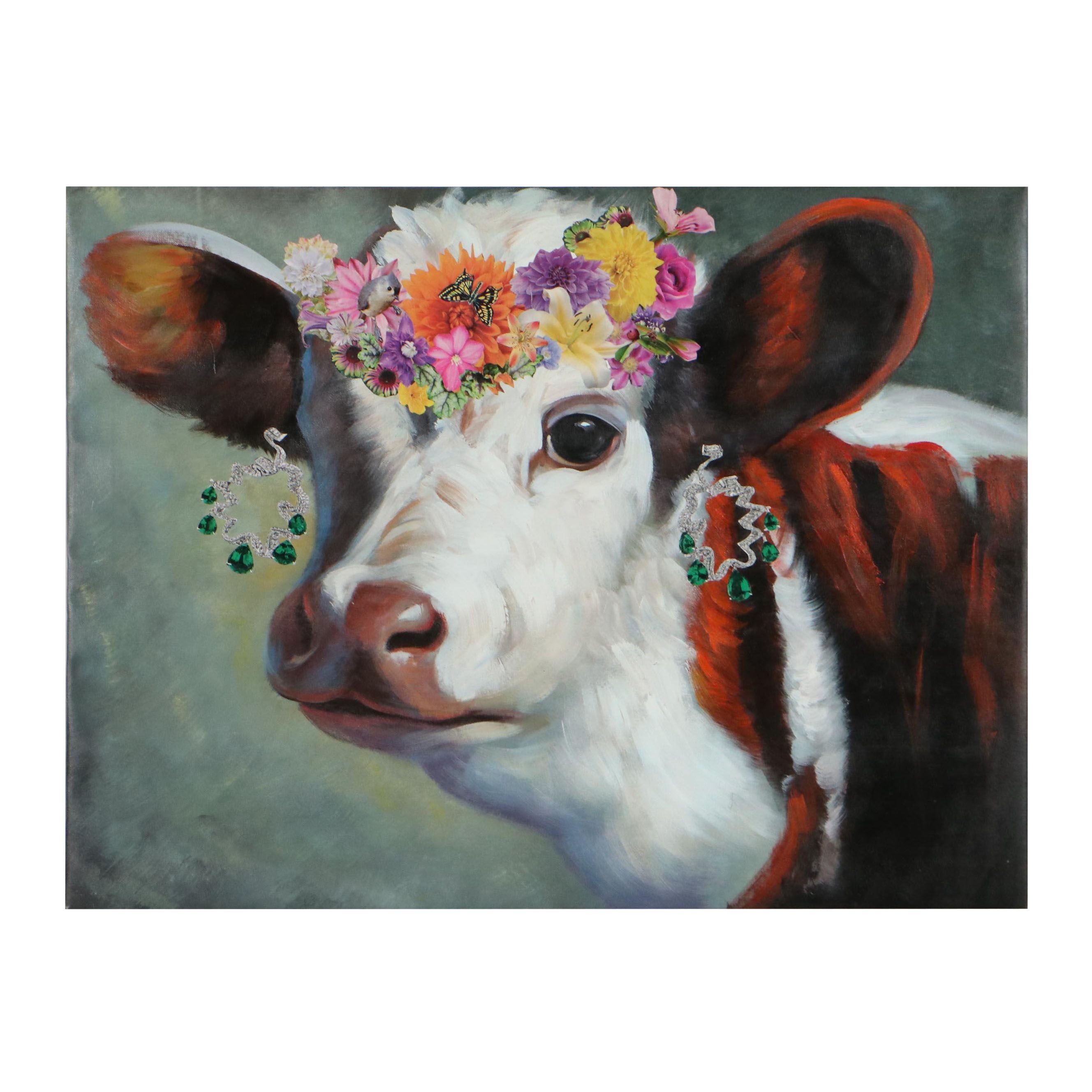 Rebecca Manns Mixed Media "Fancy," 2021