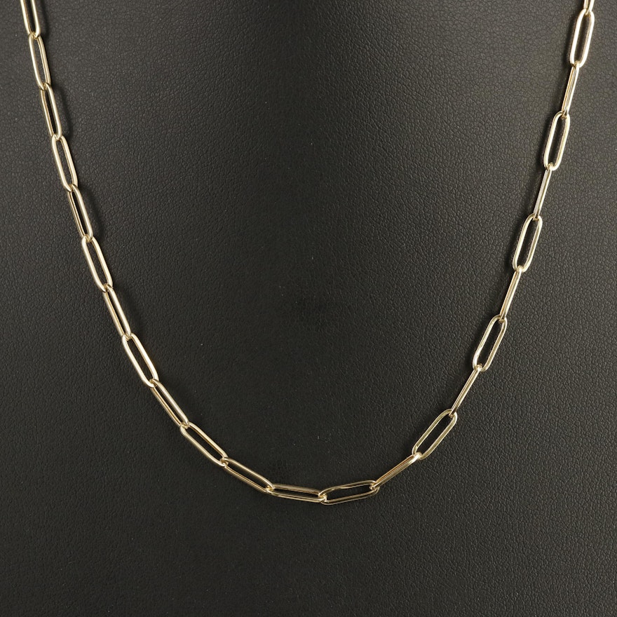 14K Paper Clip Chain