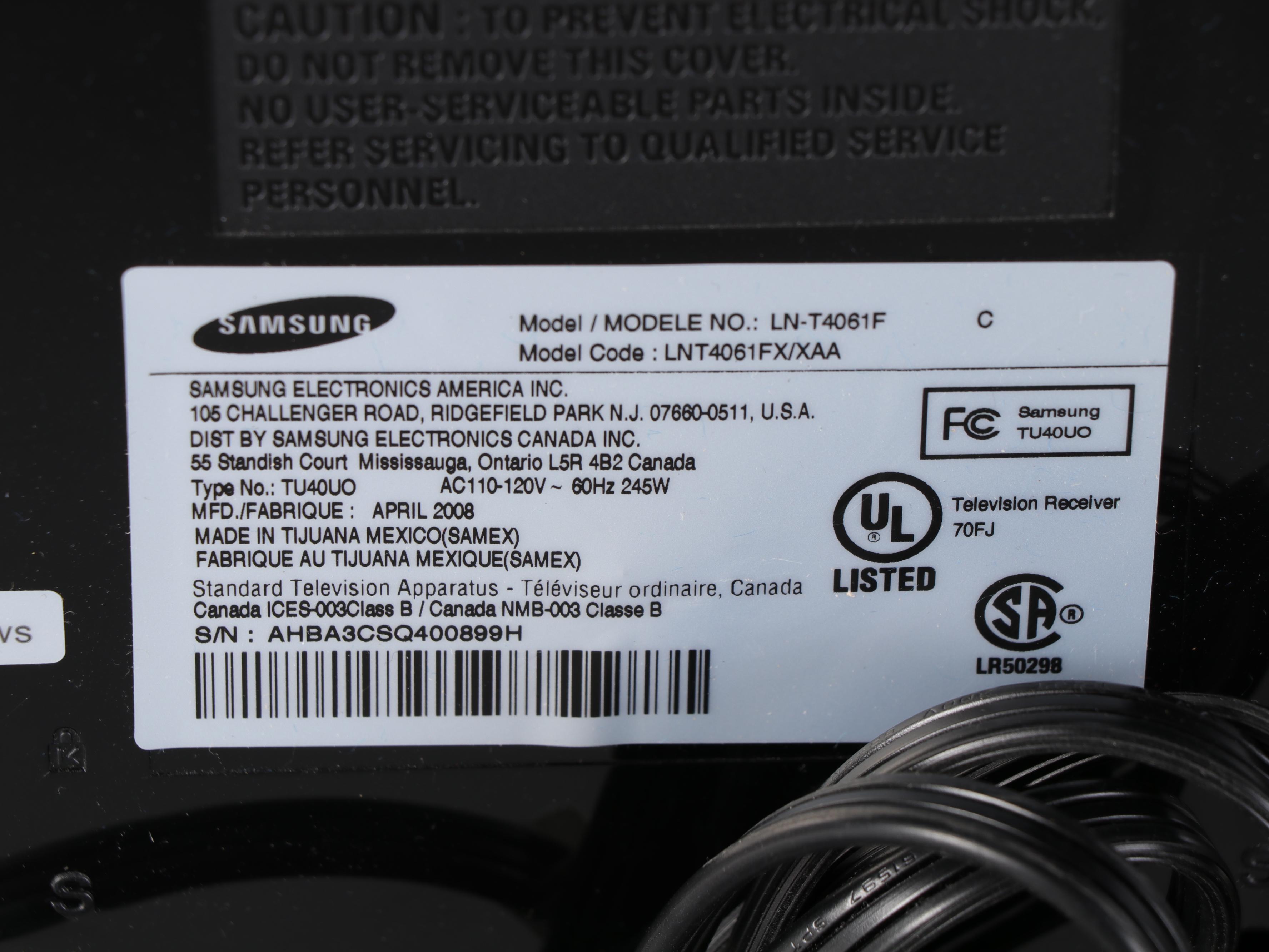 Samsung 40" 1080p Flat-Panel LCD Television with Remote