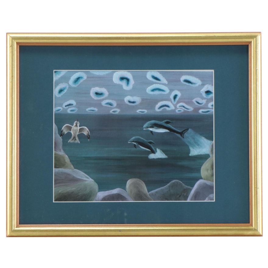 Seascape Digital Print of Whales