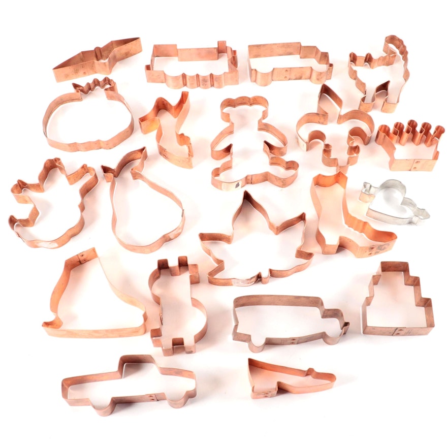 Kitchen Collectibles Copper Cookie Cutters and Other Cookie Cutters