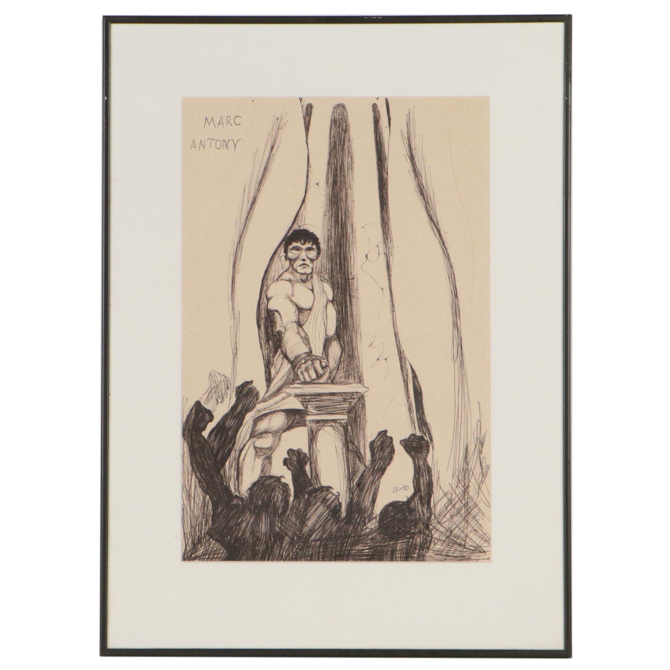 Ink Drawing "Marc Antony"