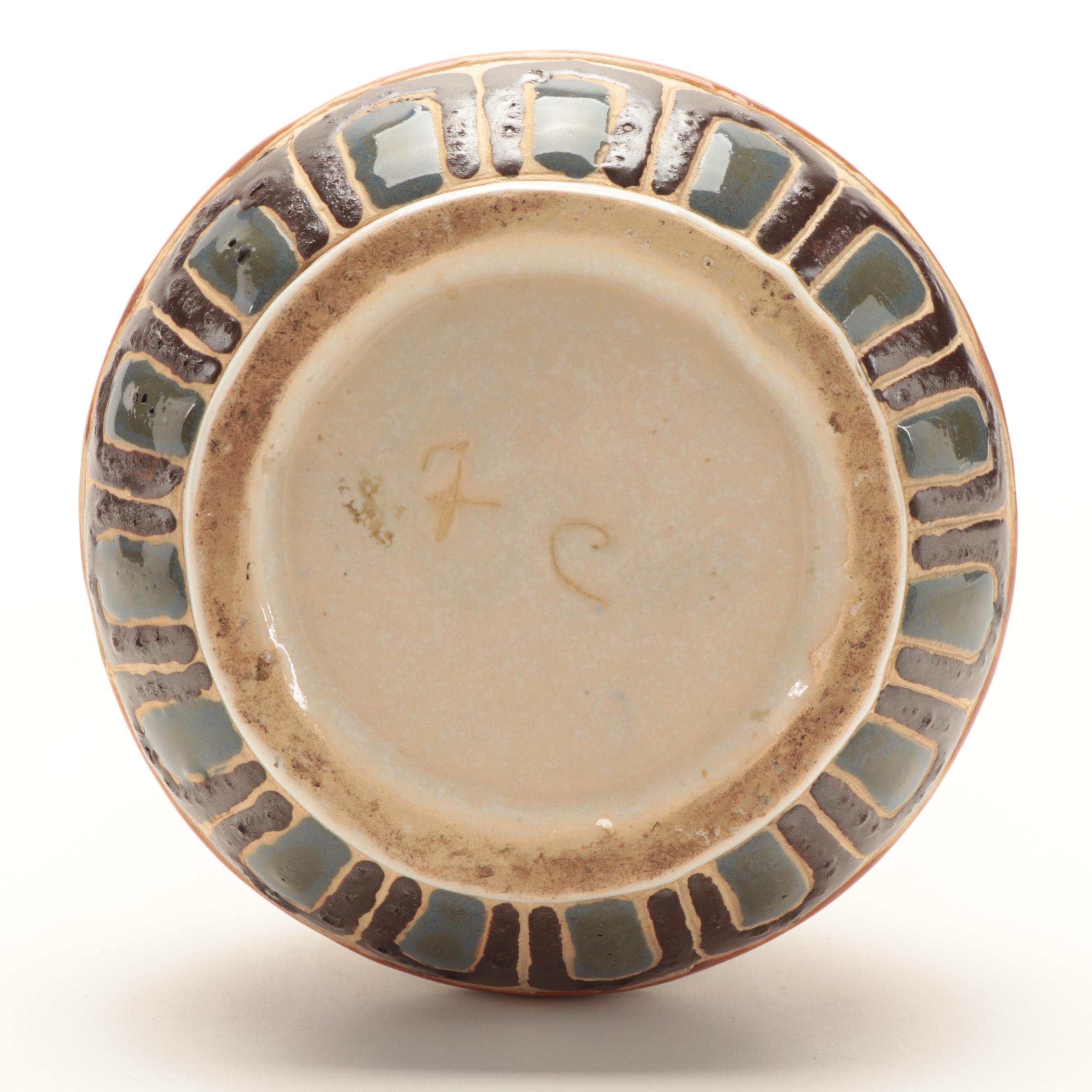 Dana Vietnam Pottery Pitcher with Other Ceramic Ashtray