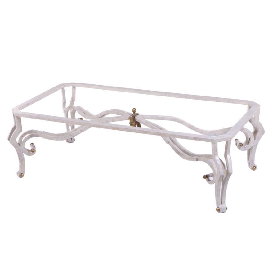 Painted Metal Coffee Table Base with Gilt Metal Accents