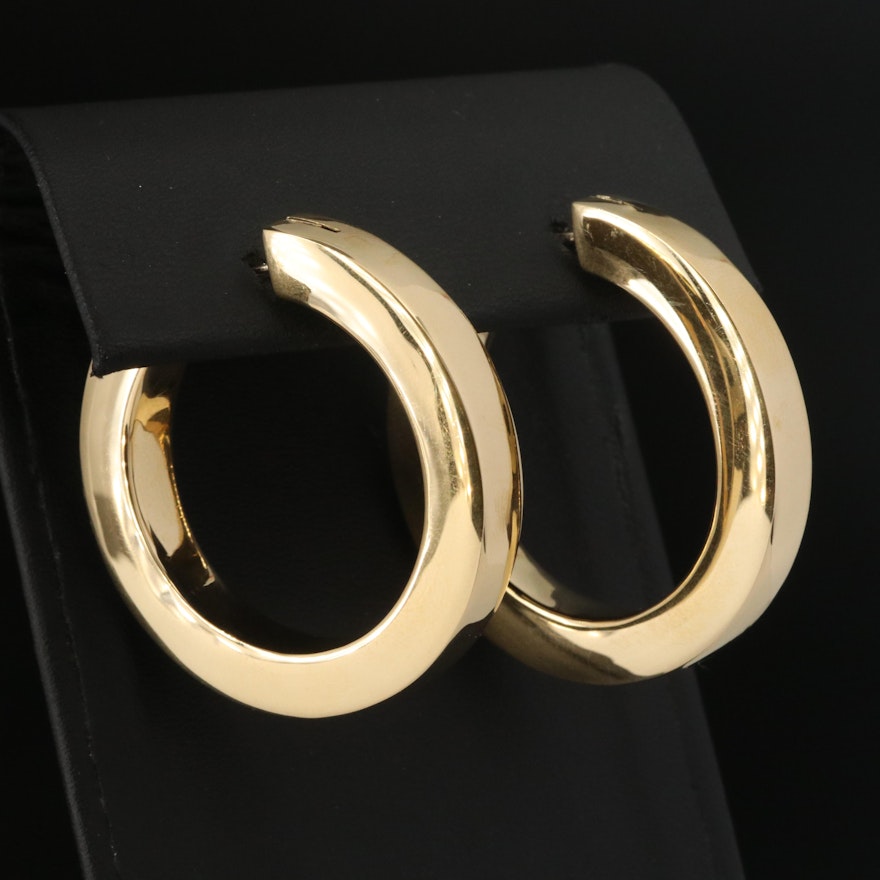 Italian 18K Hoop Earrings