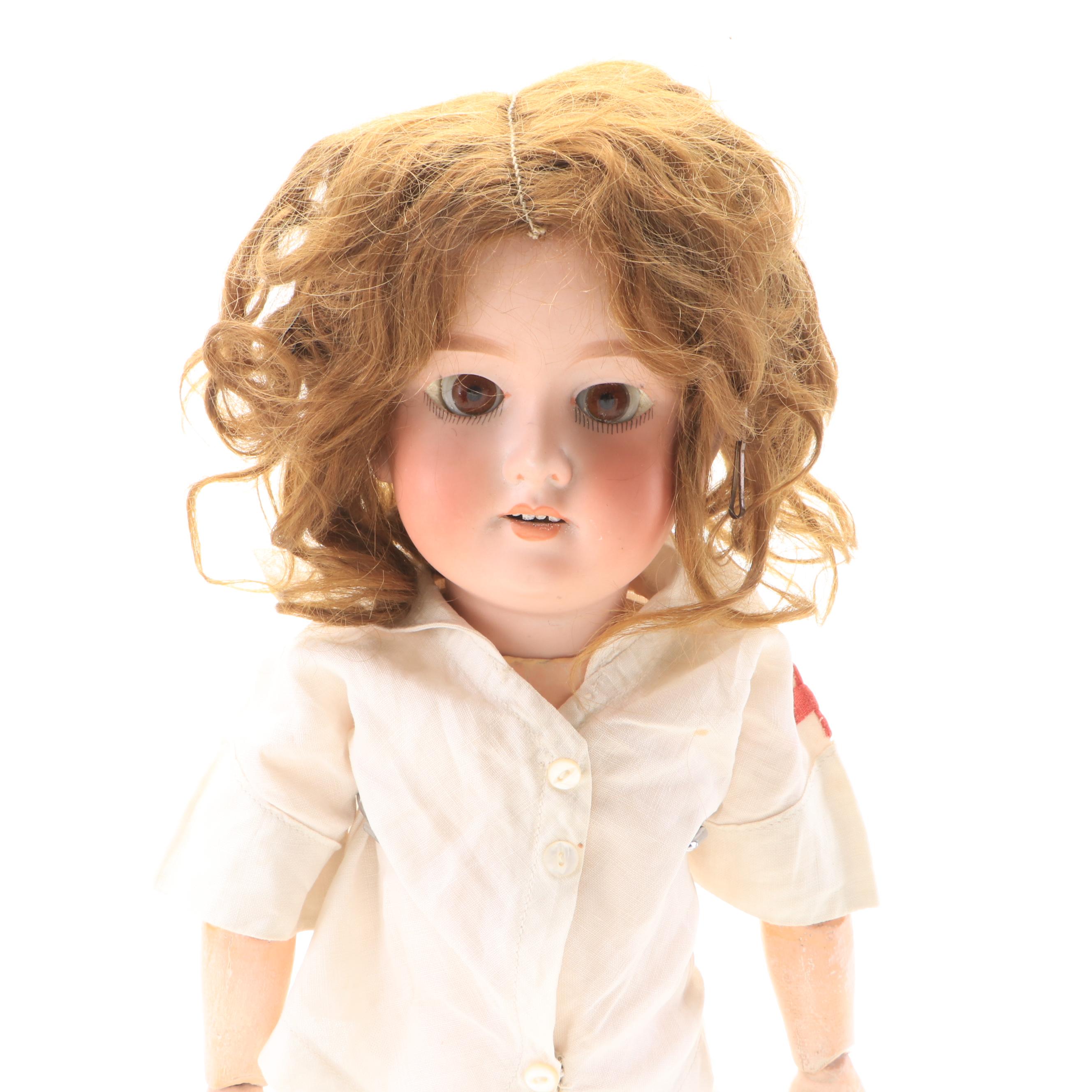 Armand Marseille 390 Child Doll and Other German Bisque Head Dolls