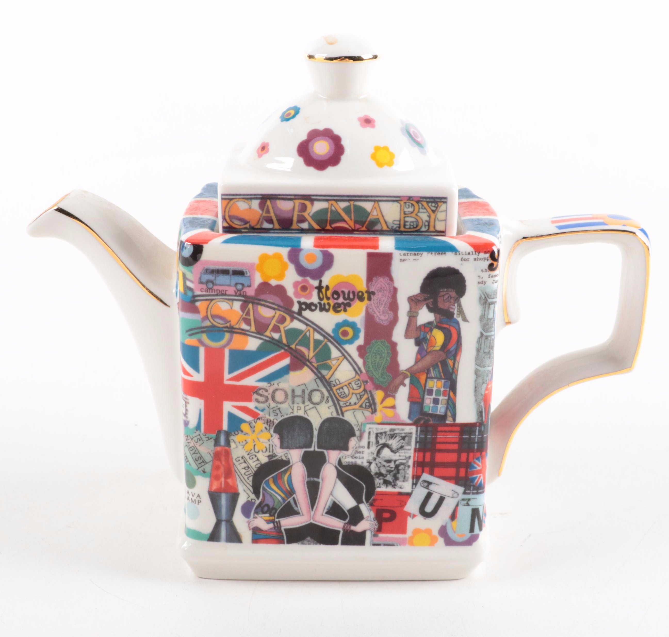 James Sadler "Carnaby Street" Teapot with Japanese Salad Plates and More