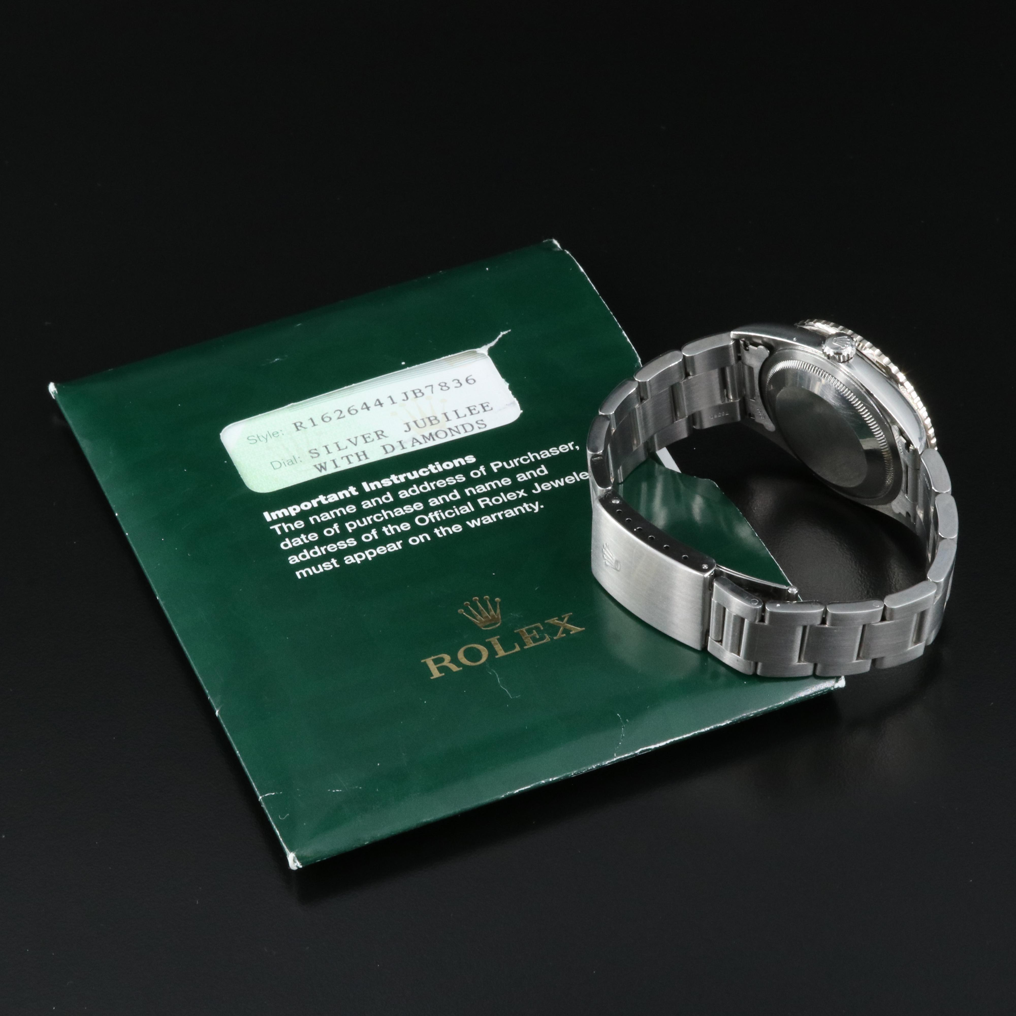 2004 Rolex Turnograph Diamond Silver Jubilee Dial, Datejust Watch