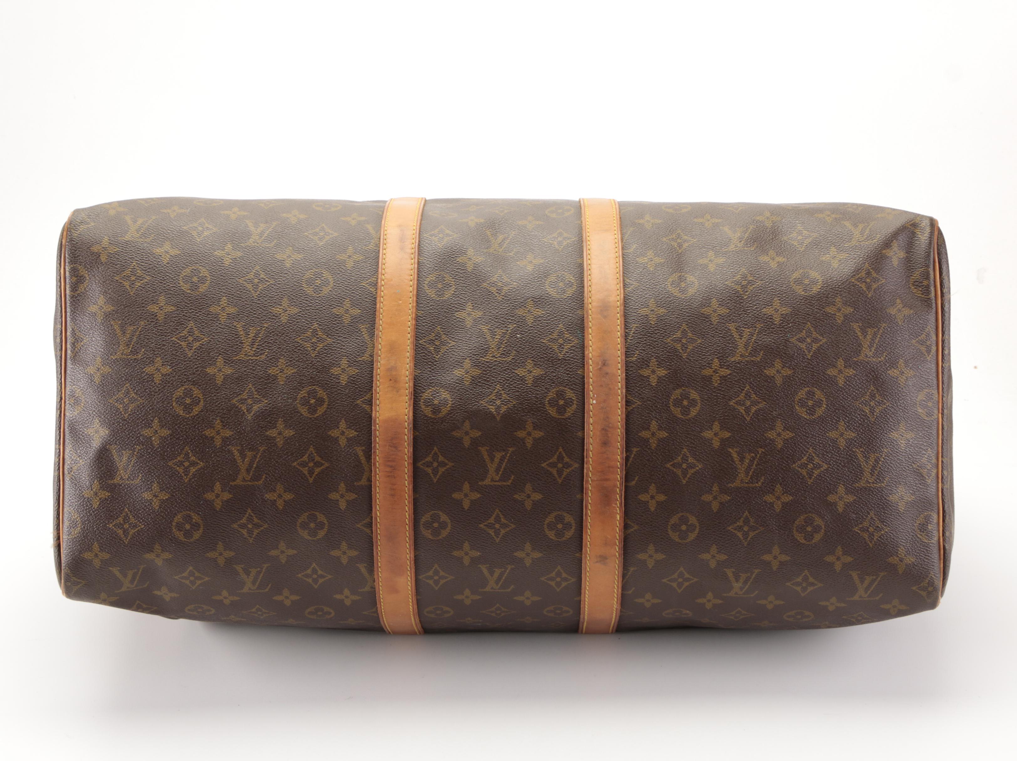 Louis Vuitton Keepall 55 in Monogram Canvas and Vachetta Leather