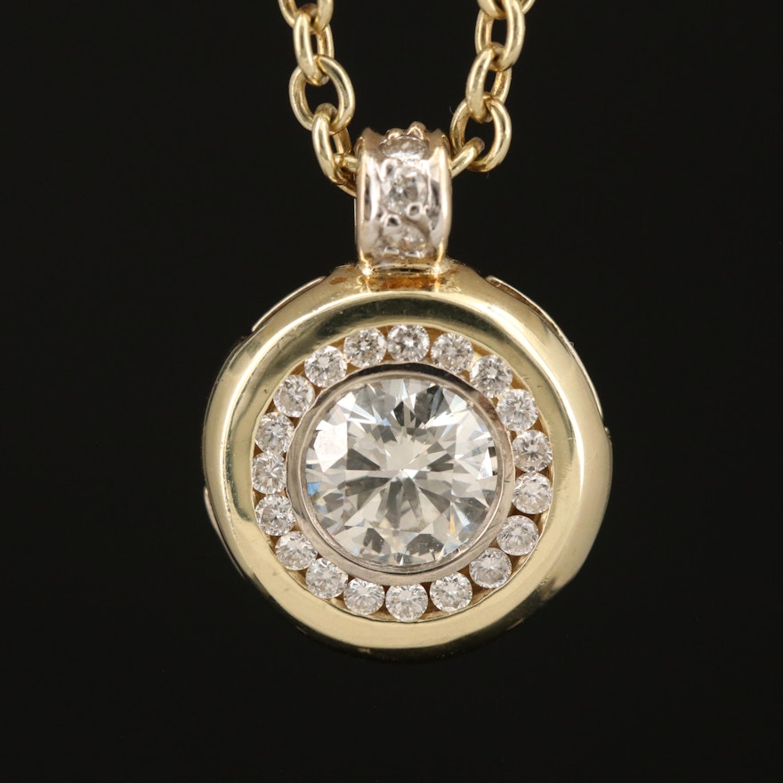 Aspen & Guldag 14k 1.75 CTW Diamond Pendant Necklace