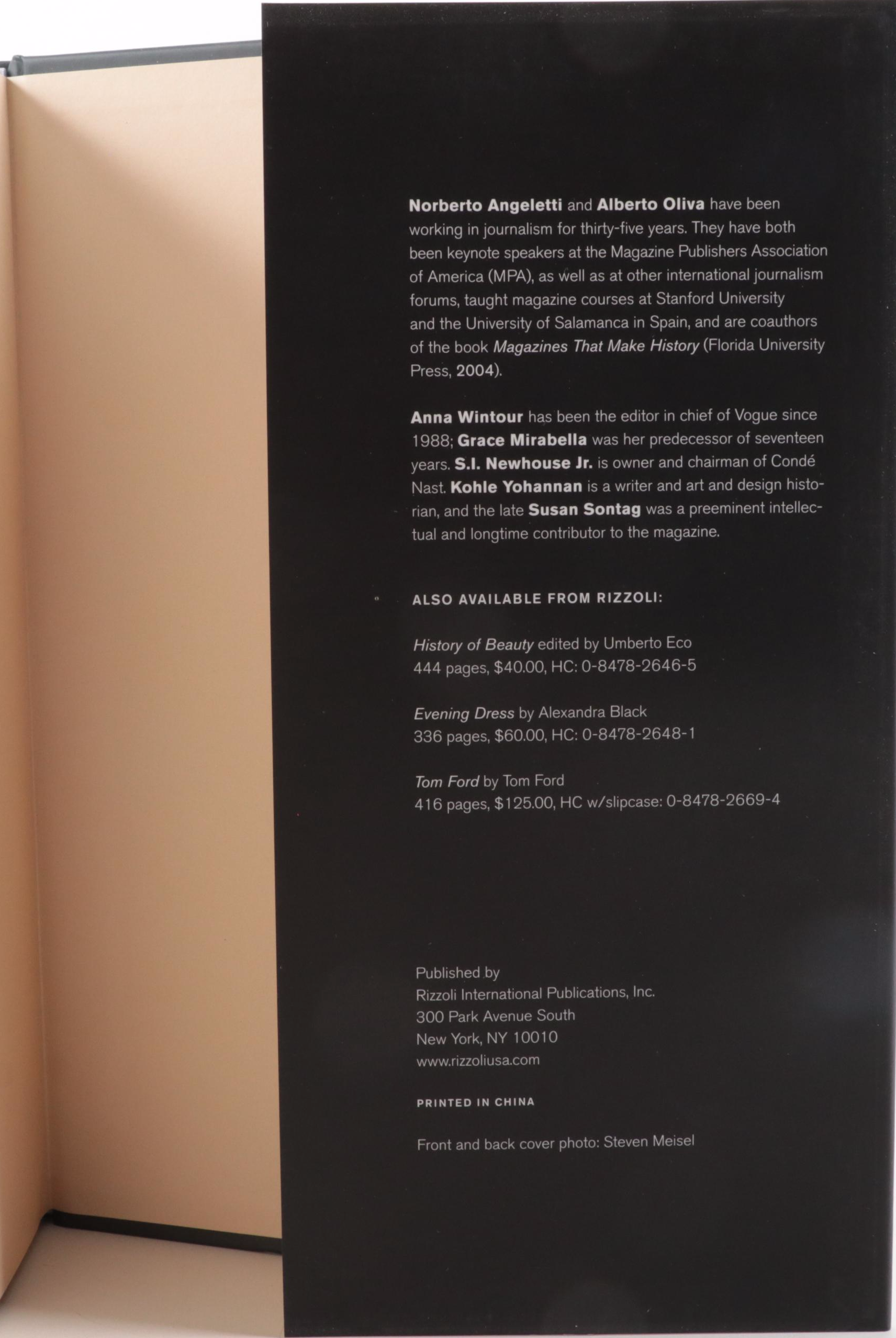 First Edition "In Vogue" by Norberto Angeletti and Alberto Oliva, 2006