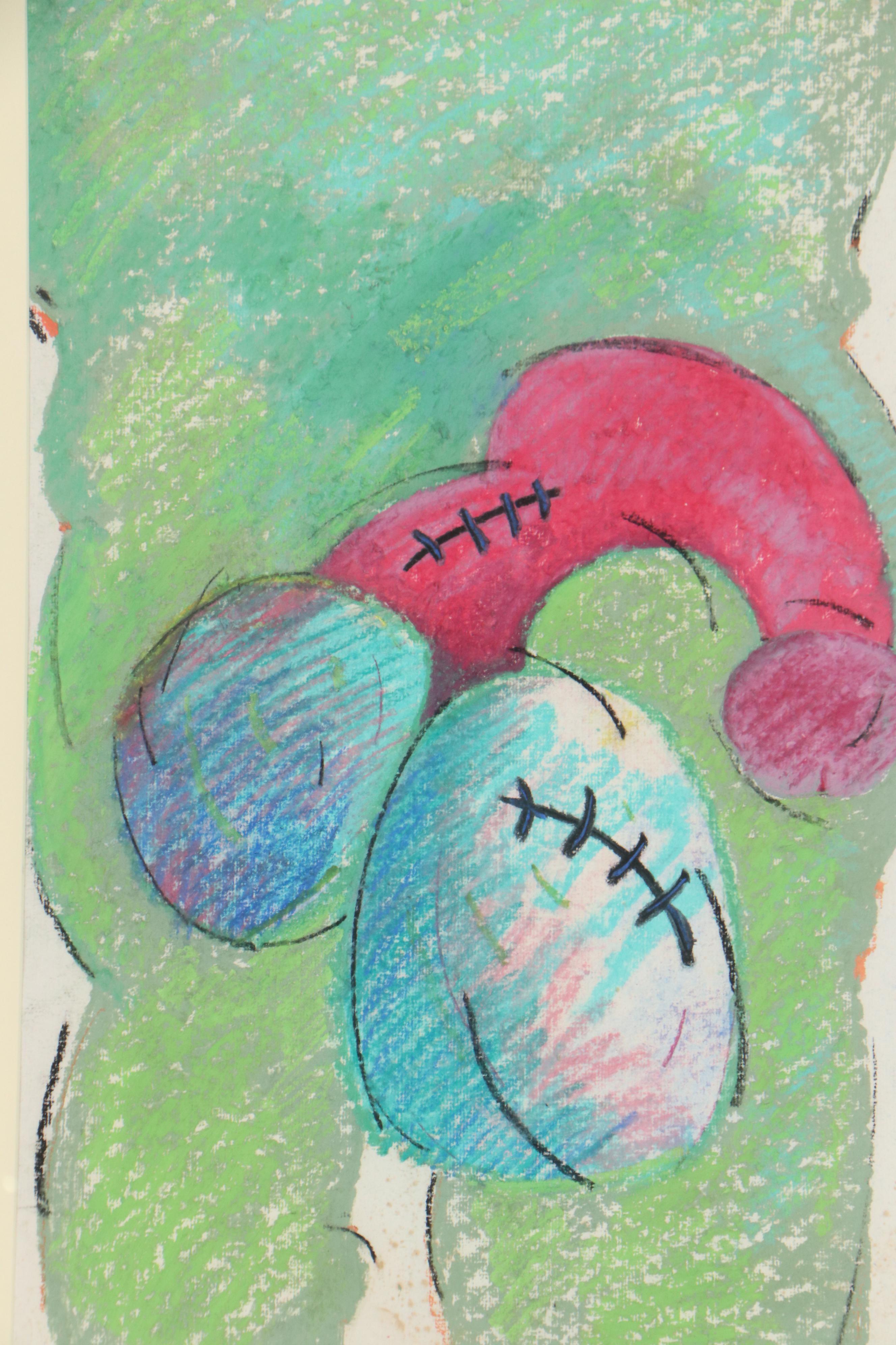 Kevin Booher Pastel Drawing of Nude