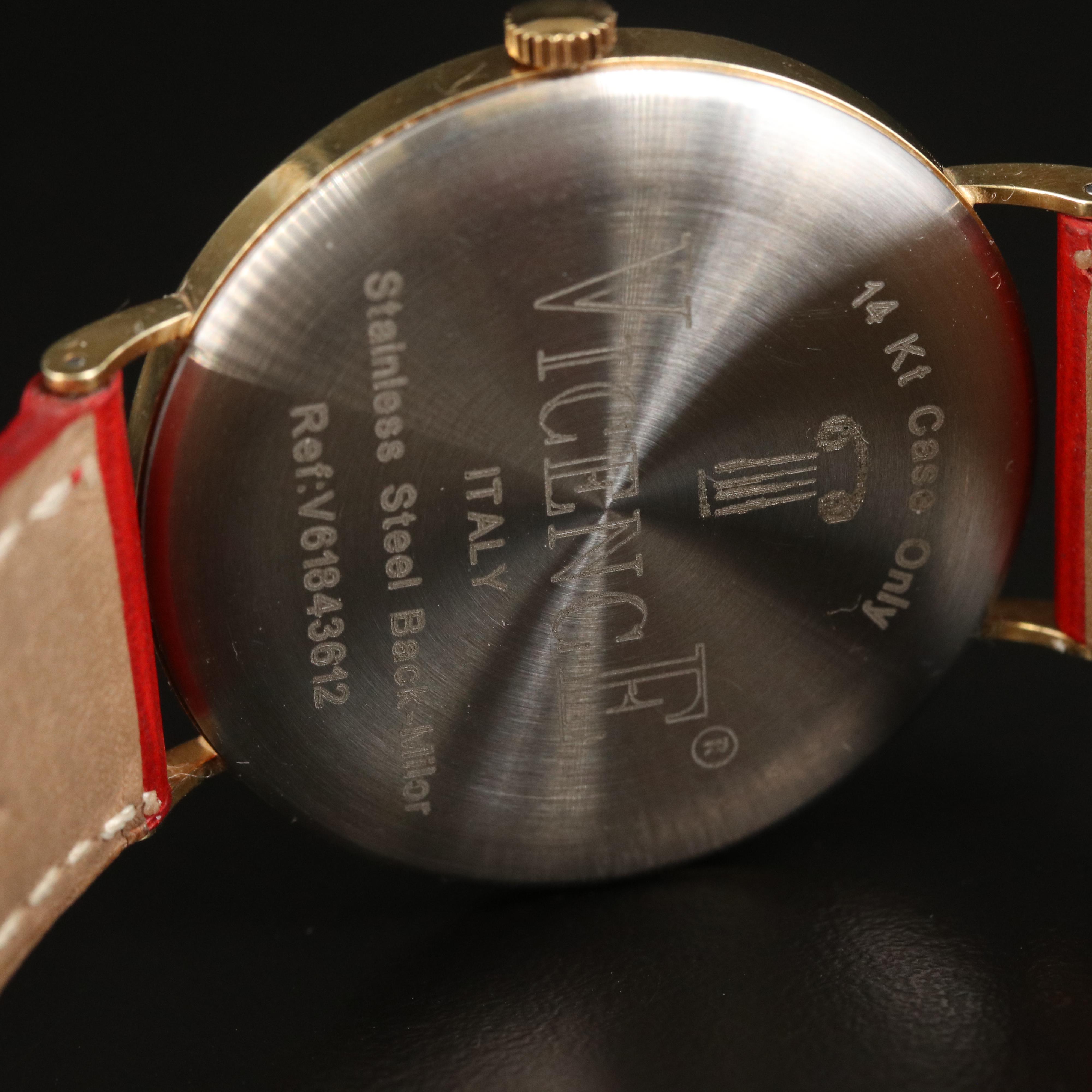 Vincence 14K and Stainless Steel Diamond Watch