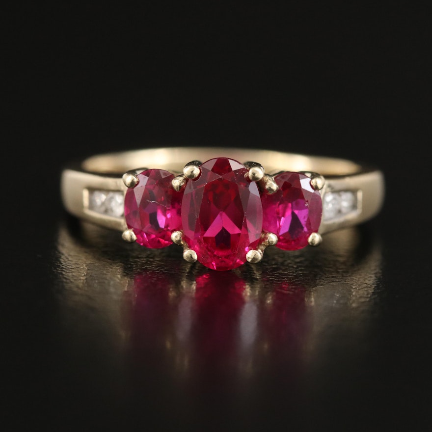 10K Ruby and Diamond Ring