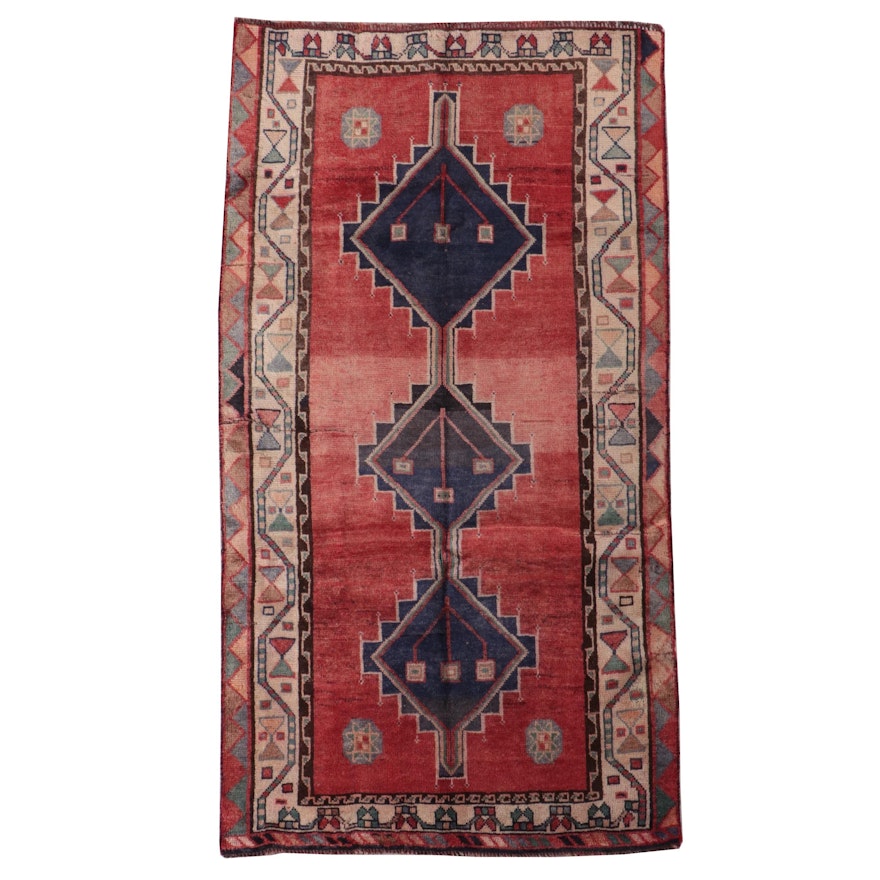 4'2 x 7'8 Hand-Knotted Indo-Persian Shiraz Area Rug