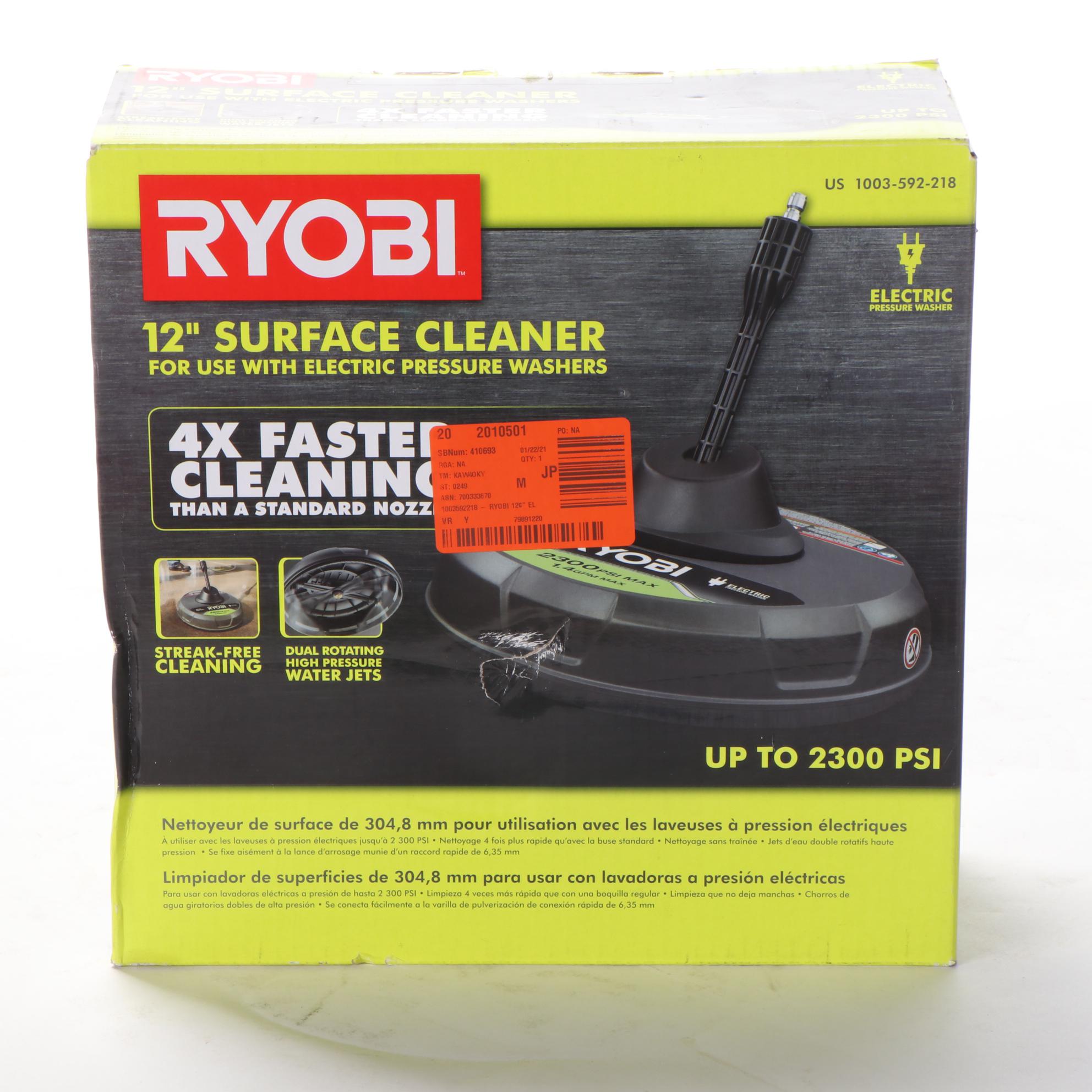 Ryobi 1700 PSI Electric Pressure Washer with 12" Surface Cleaner