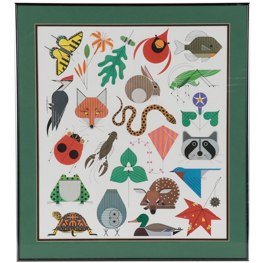 Offset Lithograph After Charley Harper of Animals, Late 20th Century