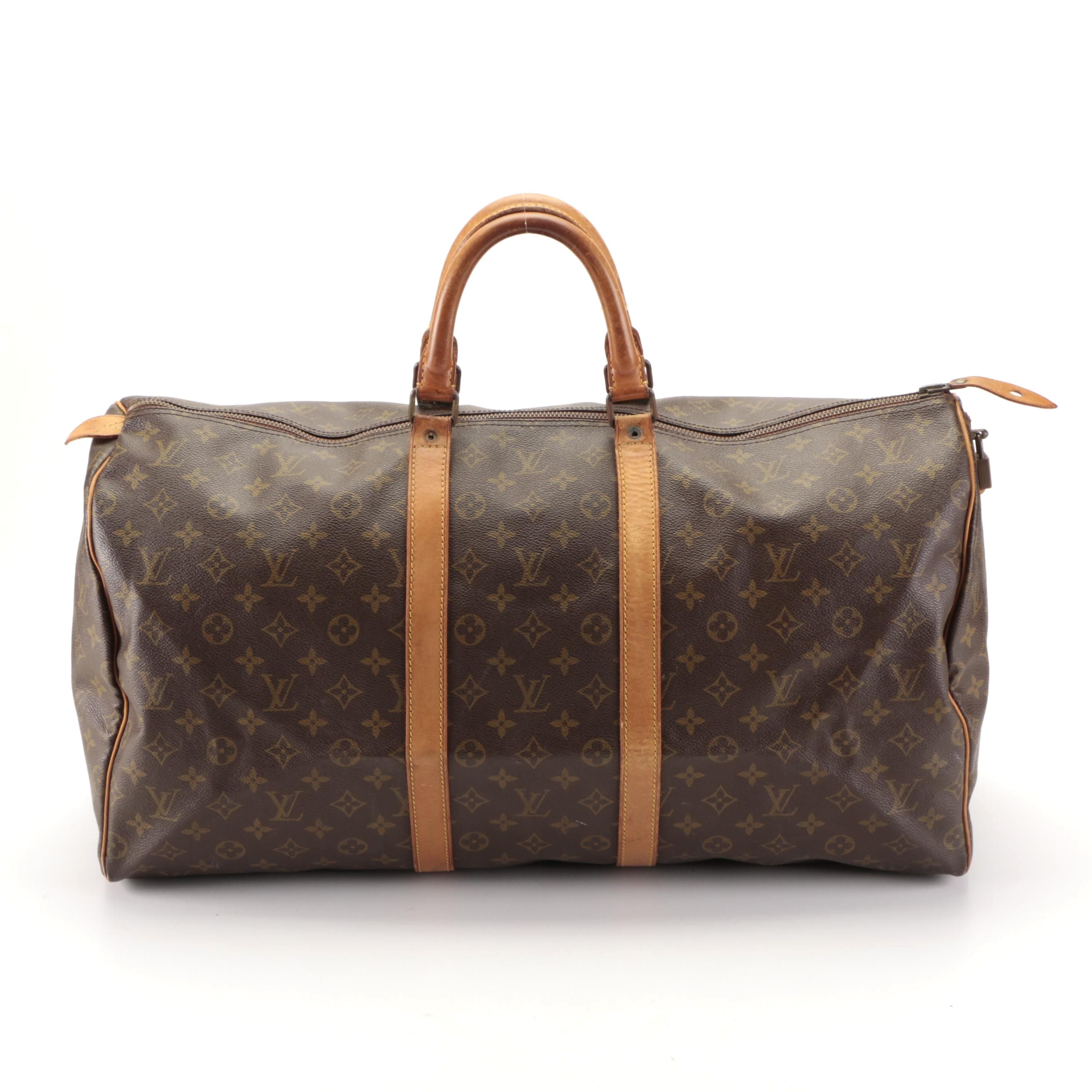 Louis Vuitton Keepall 55 in Monogram Canvas and Vachetta Leather