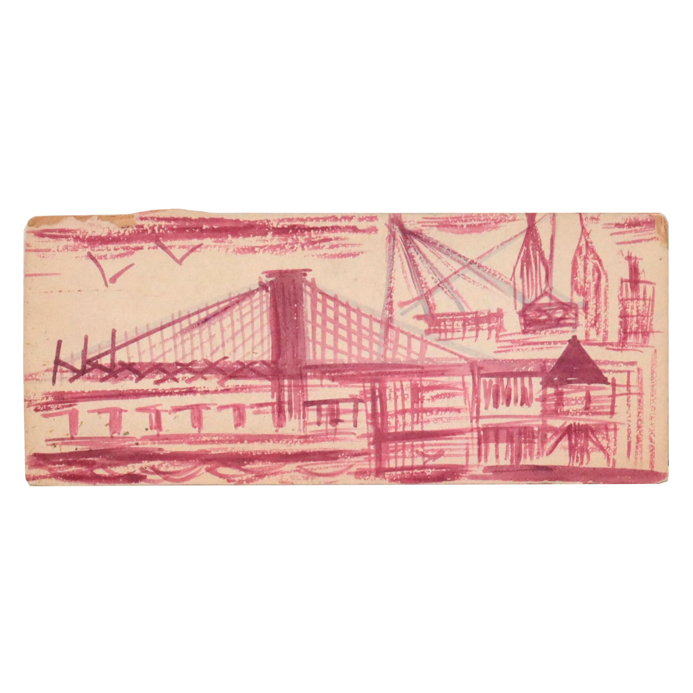 Esther Phillips Watercolor Sketch of Bridge