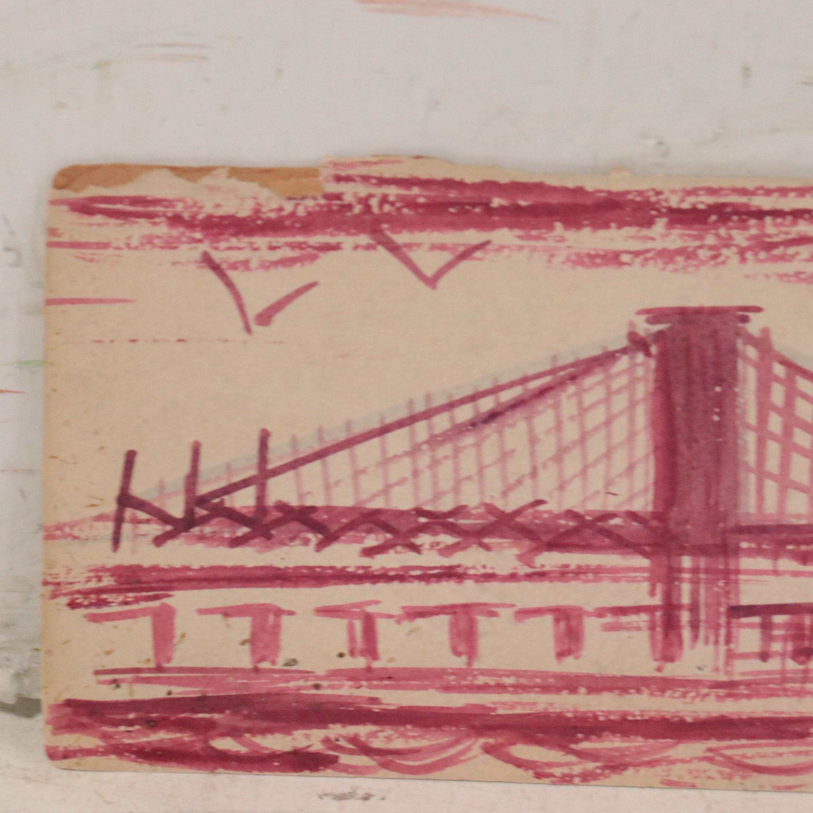 Esther Phillips Watercolor Sketch of Bridge