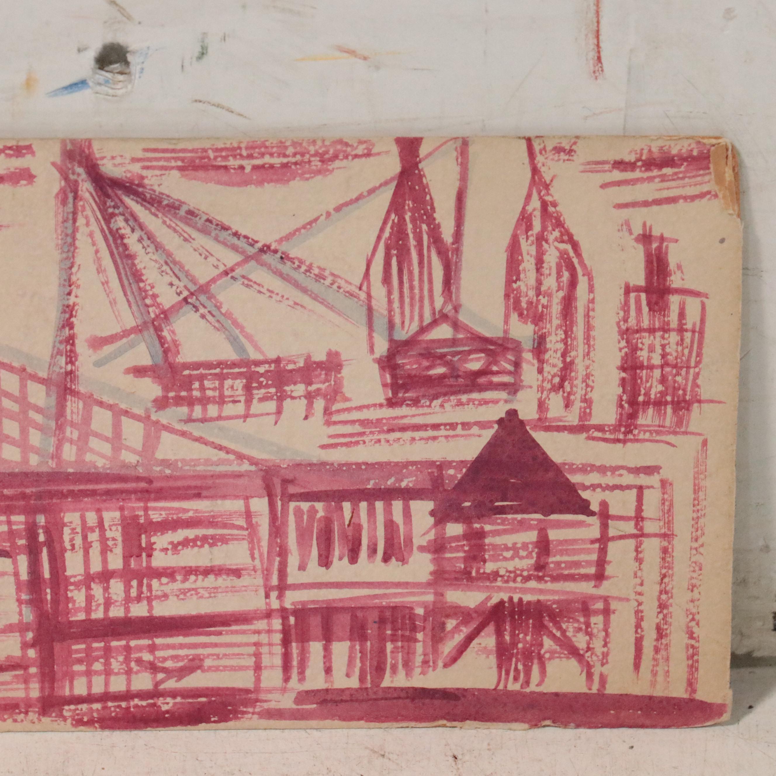 Esther Phillips Watercolor Sketch of Bridge