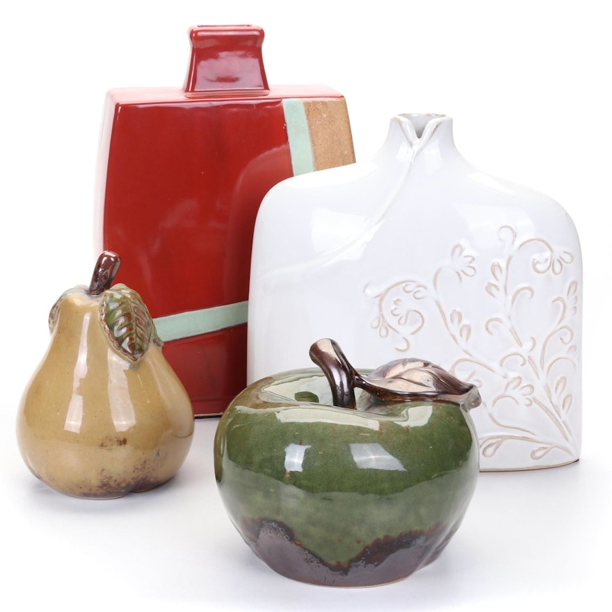 Ceramic Vases and Fruit Figurines, 2000s