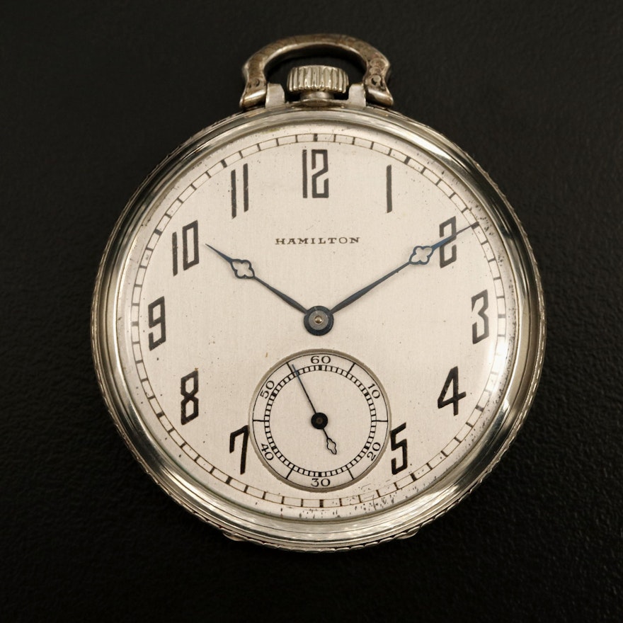 1933 Hamilton Open Face Pocket Watch