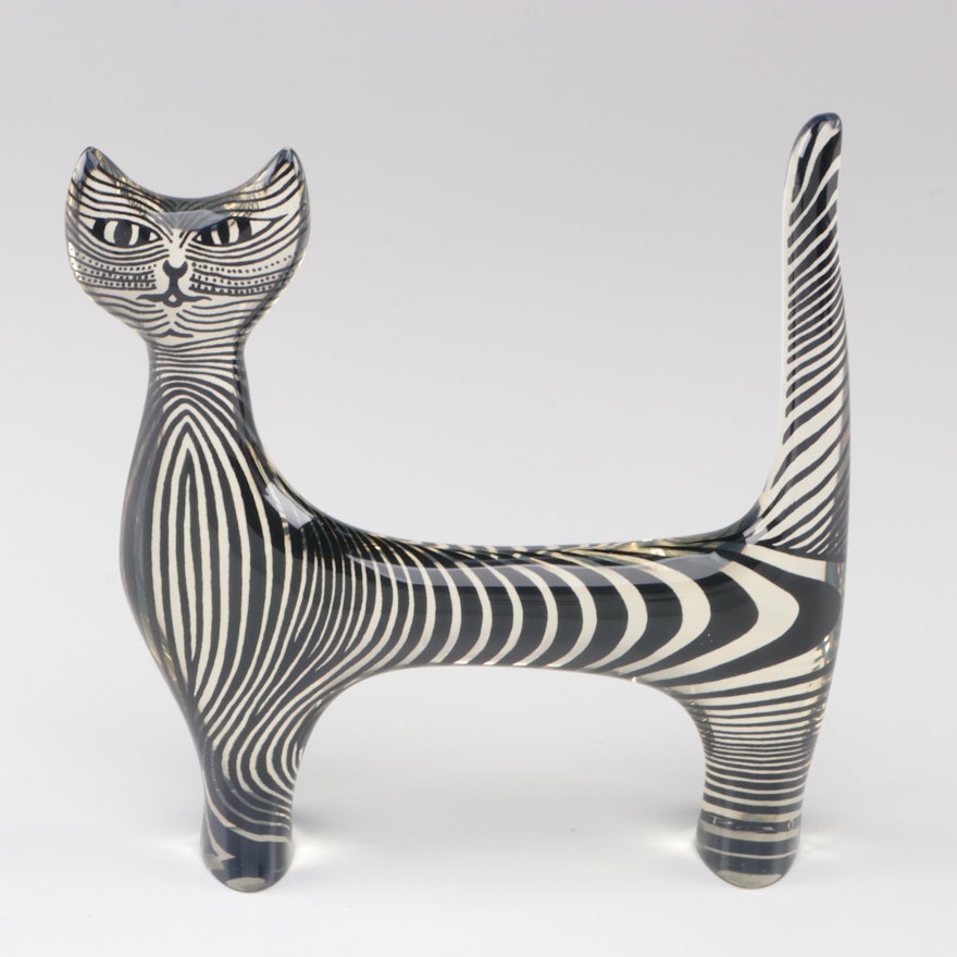 Abraham Palatnik Mid Century Modern Lucite Cat