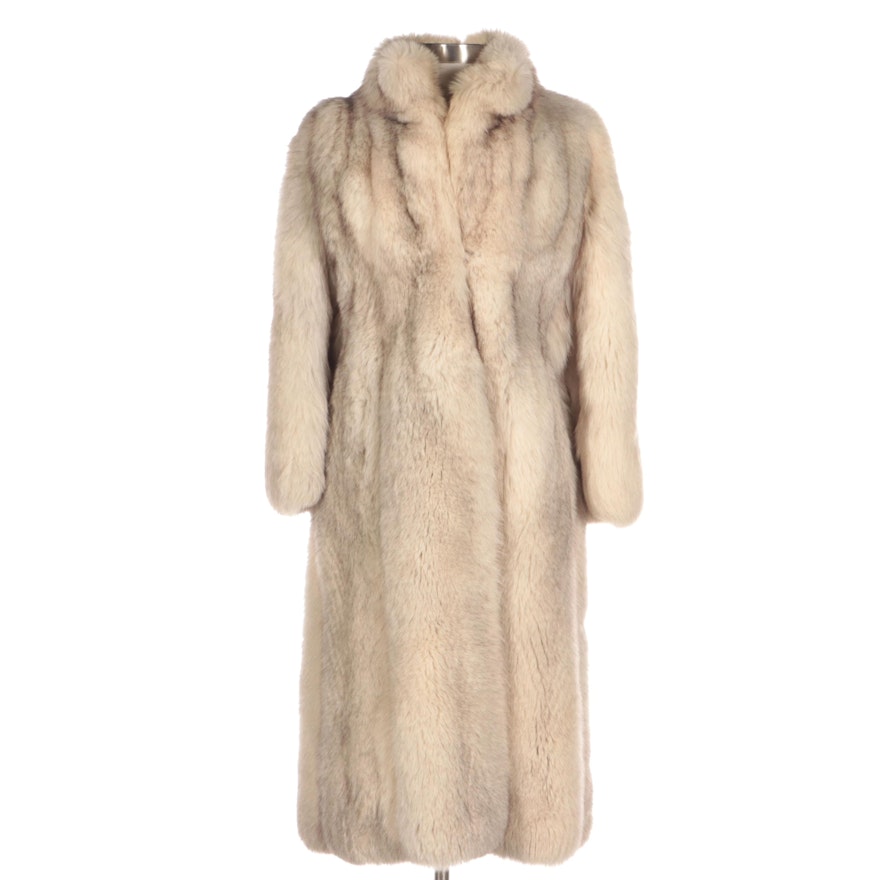 Revillon Blue Fox Fur Full Pelt Coat for Saks Fifth Avenue