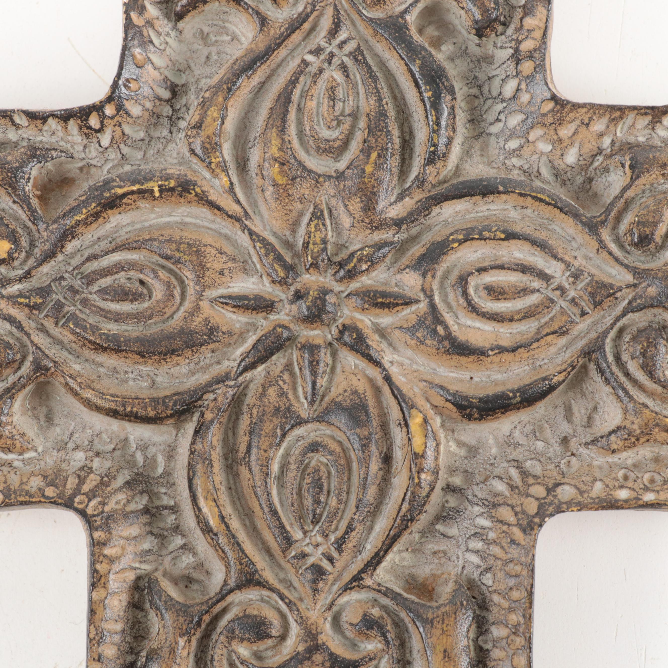 Cast Composite and Metal Decorative Wall Crosses