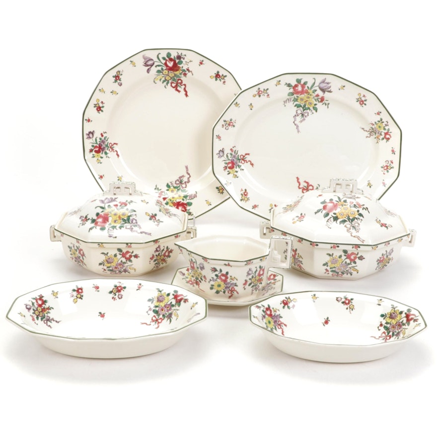 Royal Doulton "Old Leeds Spray" Serving Pieces, 1912-1956